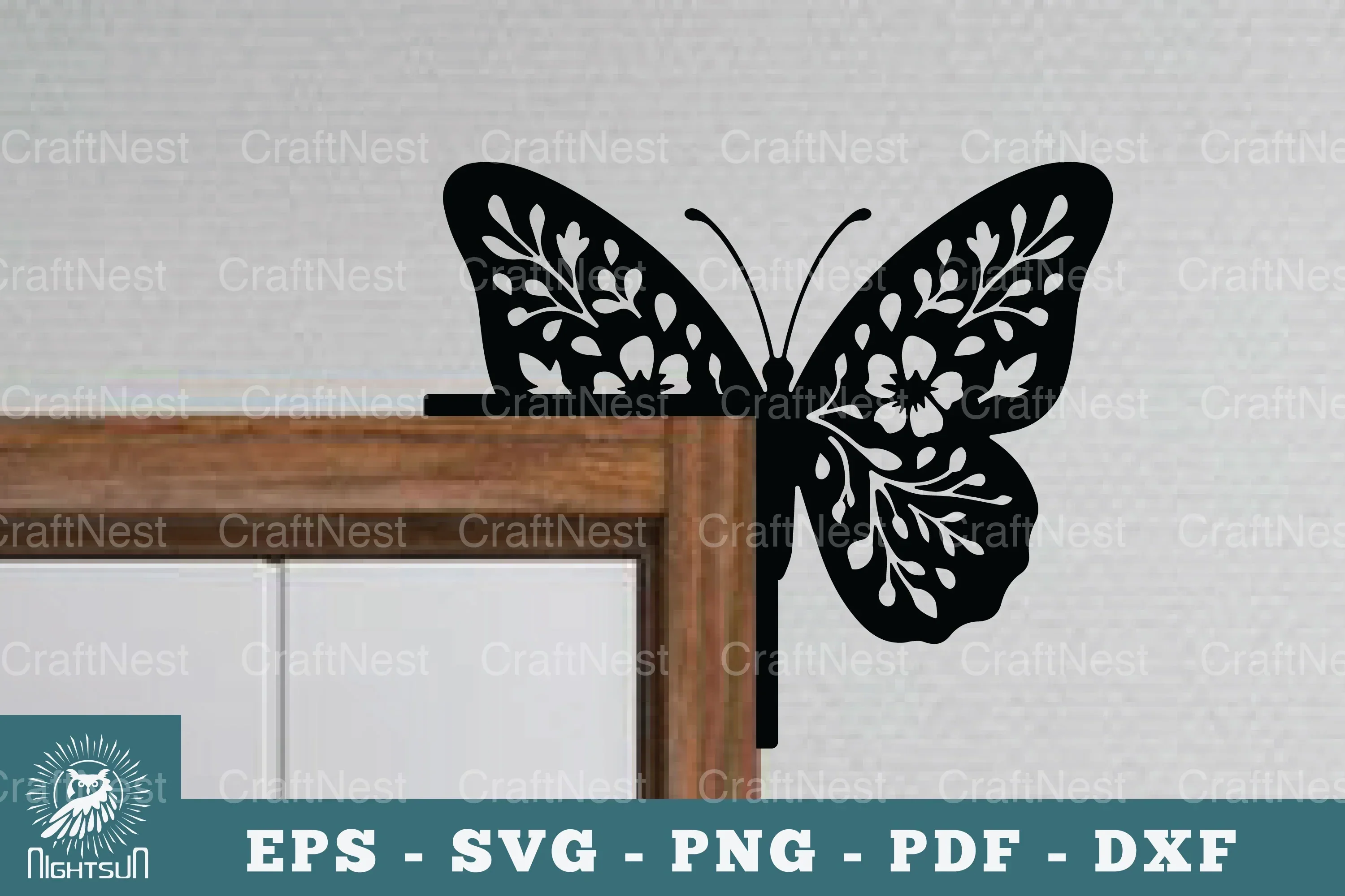 Butterfly Door Corner Lasercut SVG Bundle