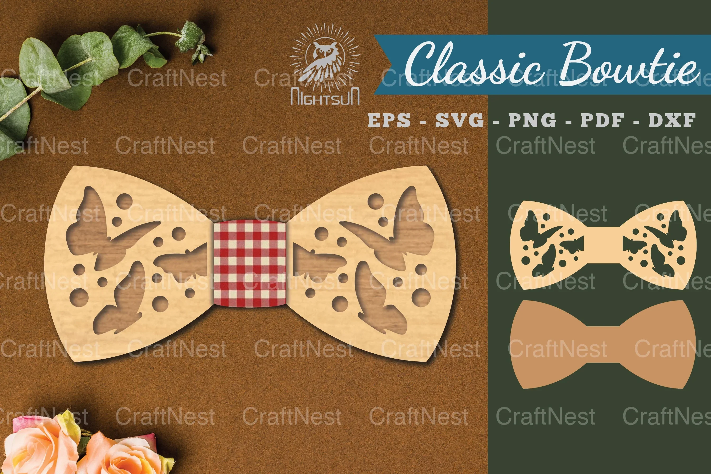 Butterfly Laser Cut Bowtie SVG Bundle