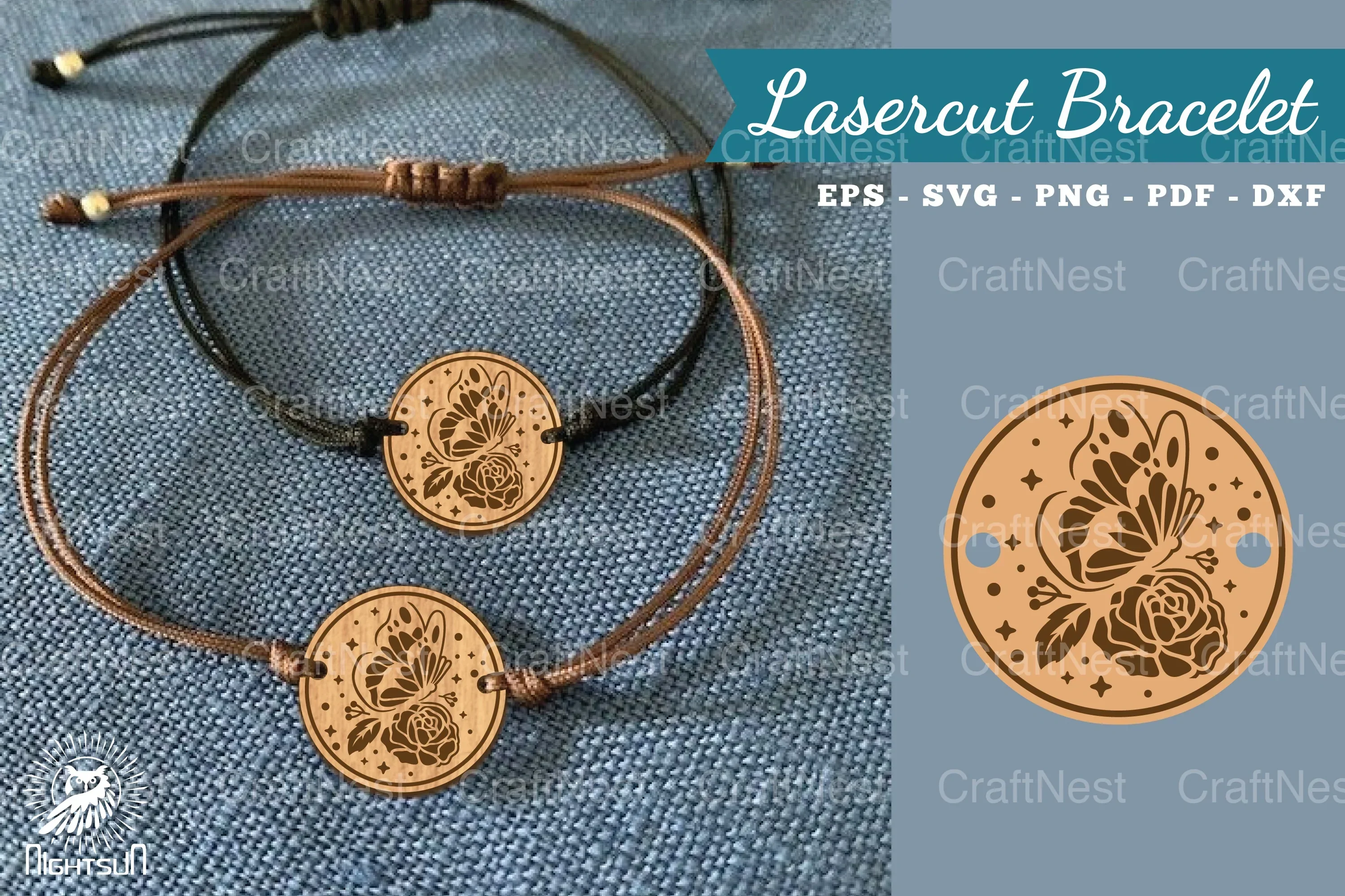 Butterfly Laser Cut Bracelet Design Bundle