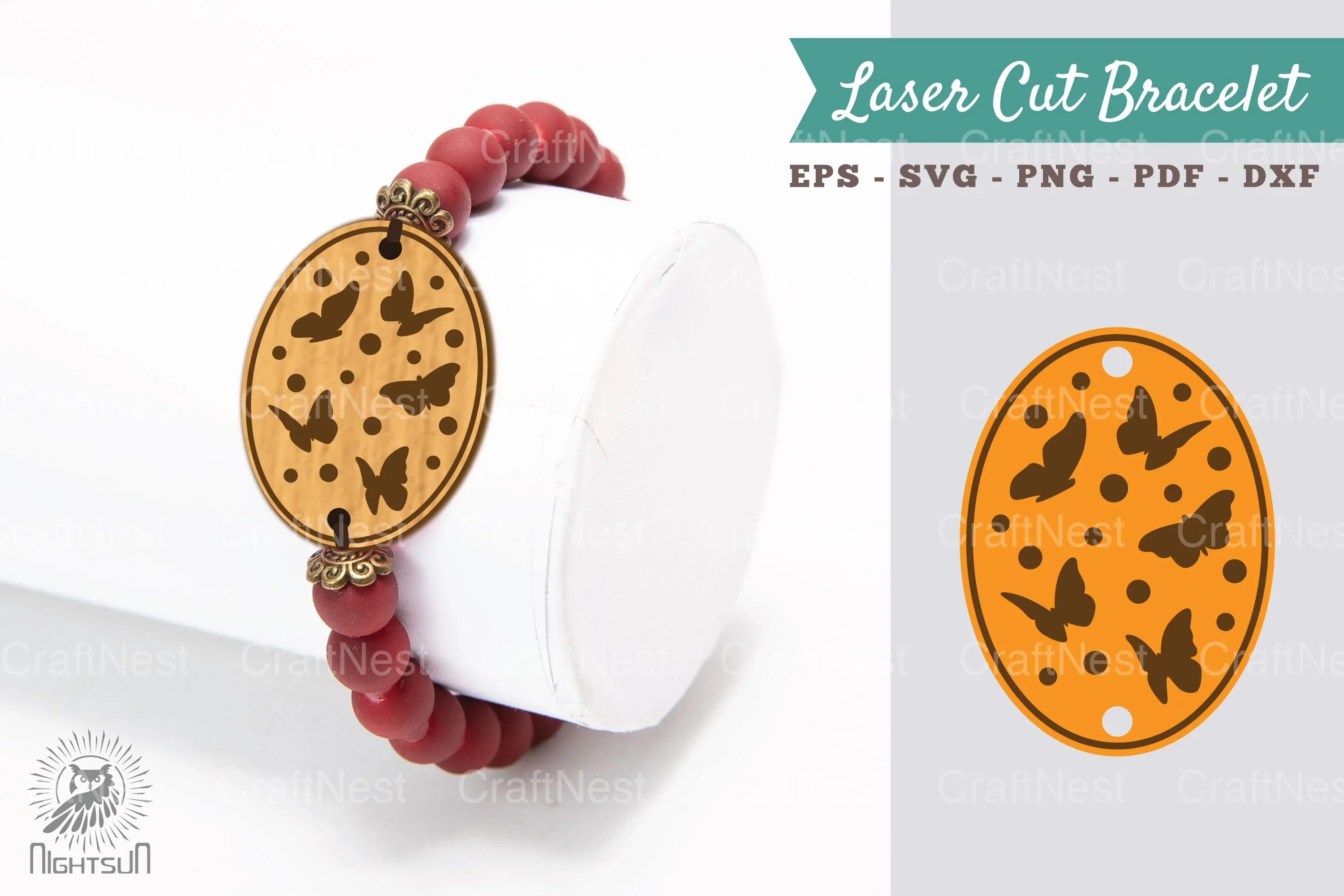 Butterfly Laser Cut Bracelet SVG Bundle