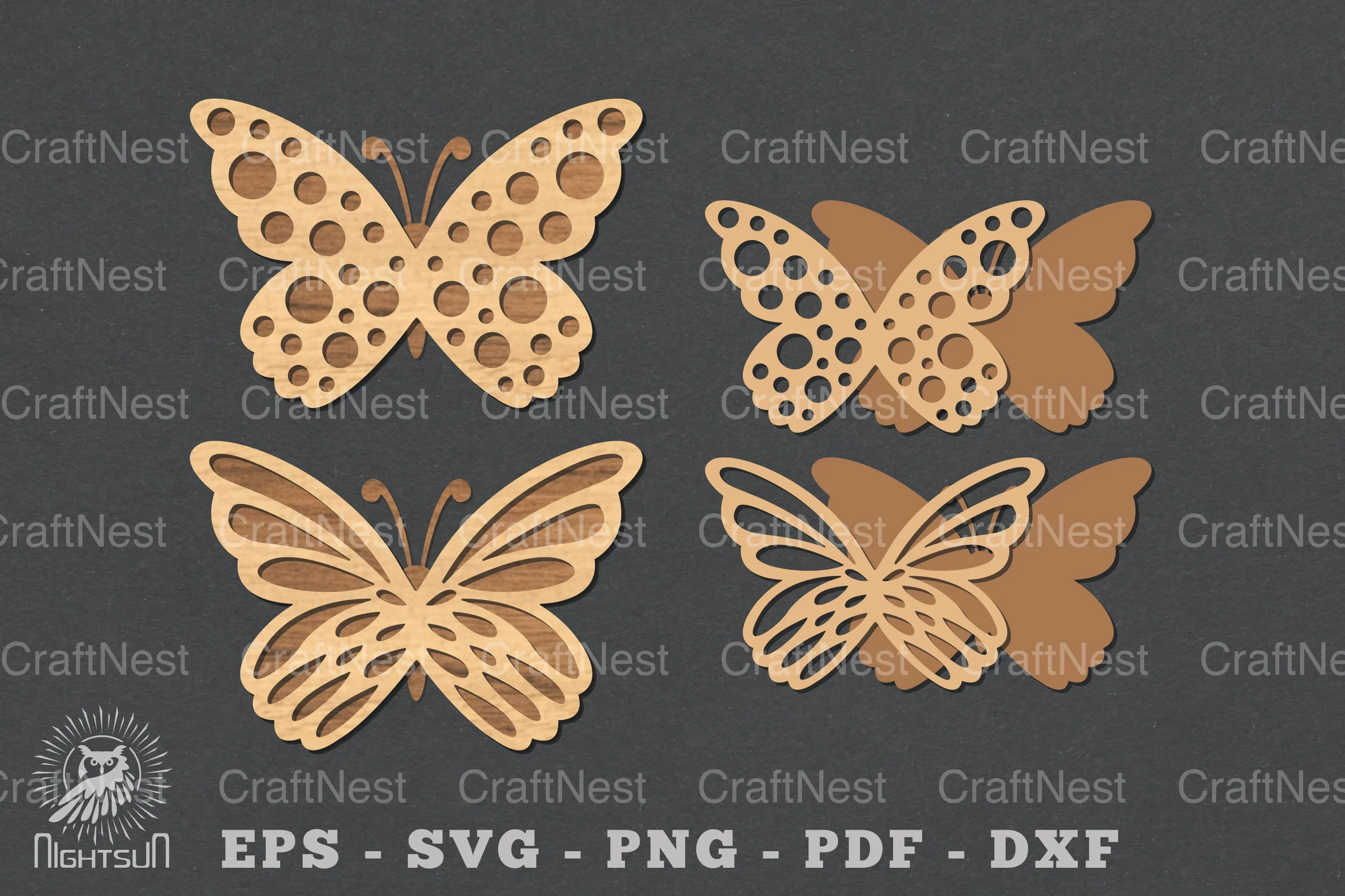 Butterfly Laser Cut Clipart Bundle