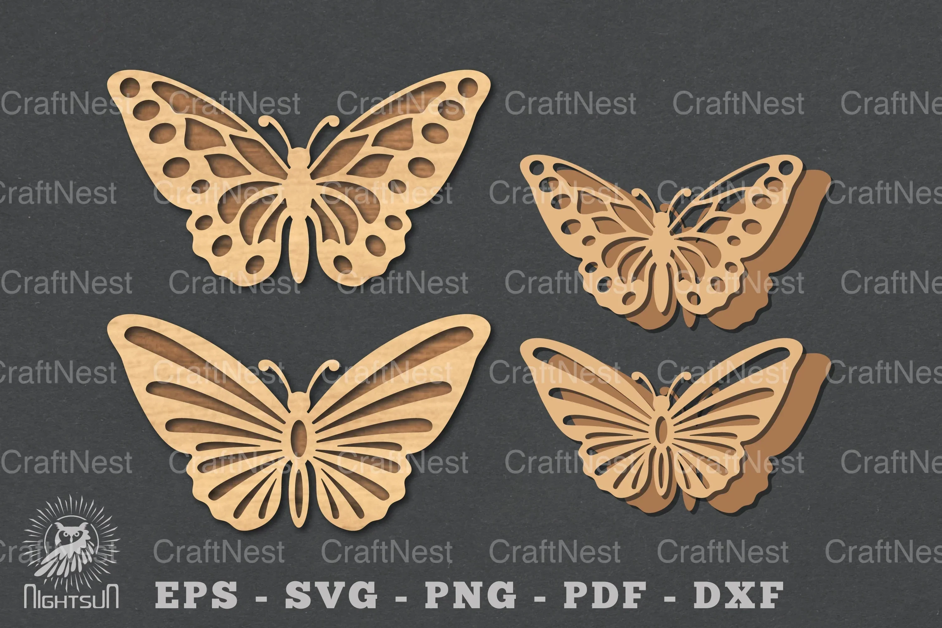 Butterfly Laser Cut Decoration Clipart Bundle