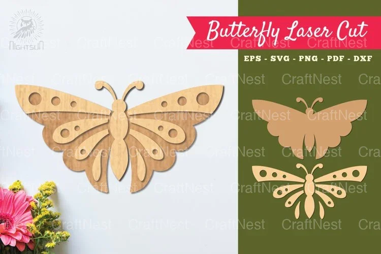 Butterfly Laser Cut Decoration Clipart Bundle
