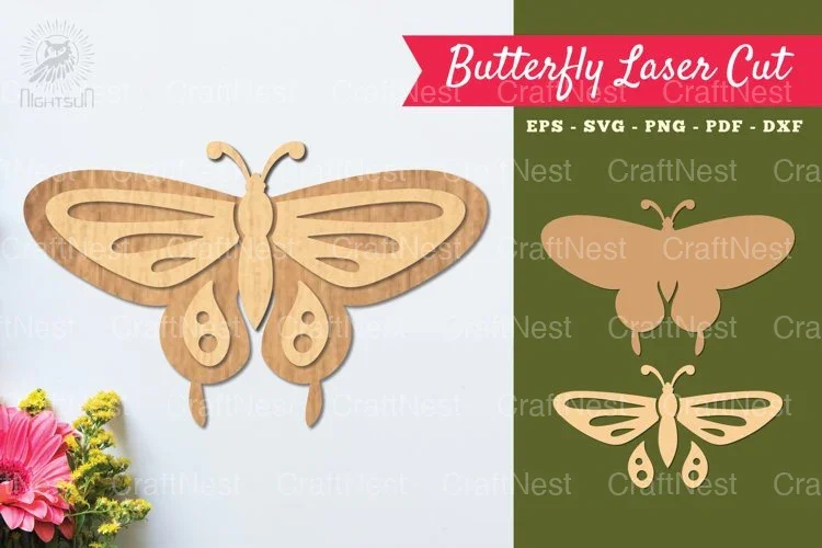 Butterfly Laser Cut Decoration Clipart Bundle