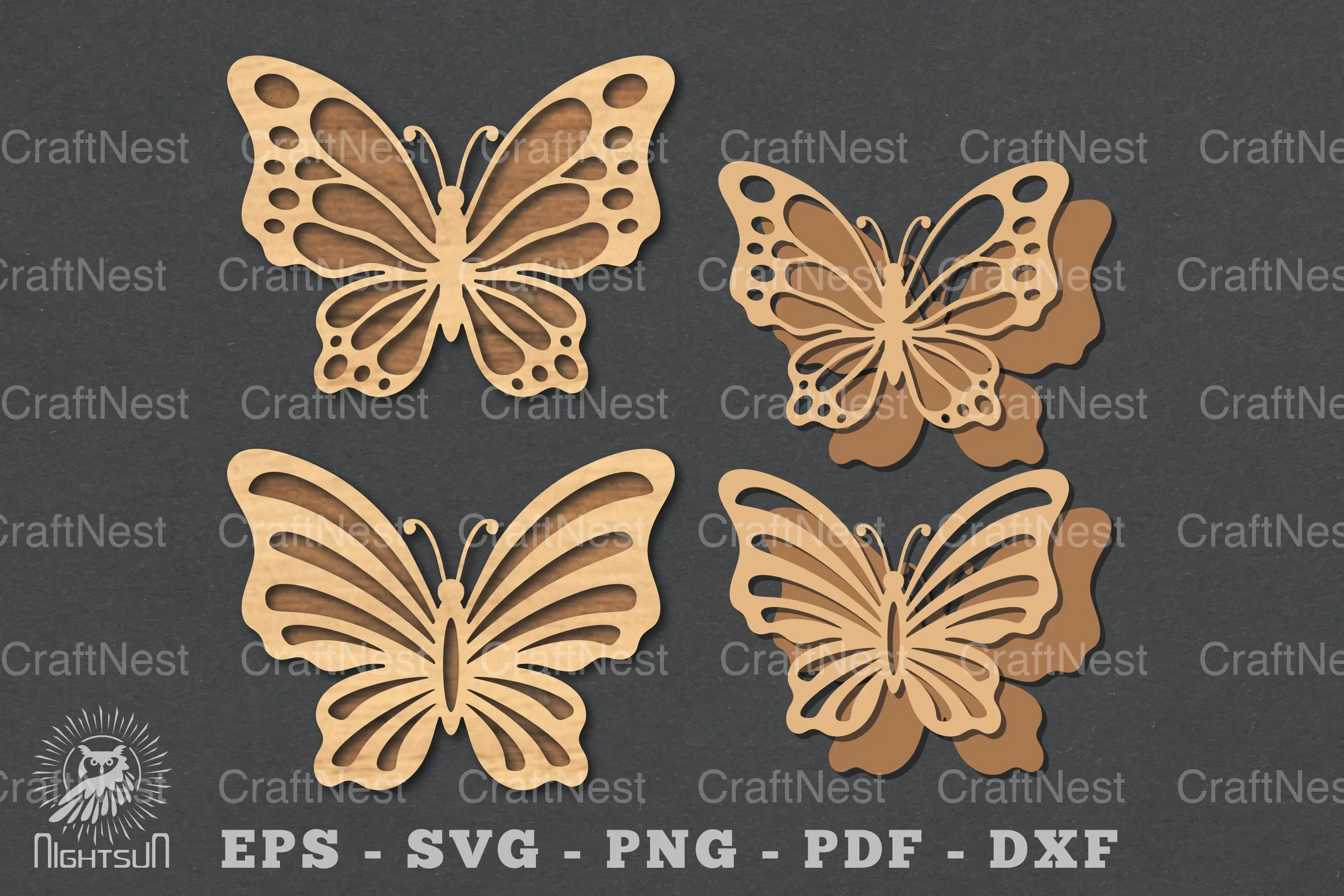 Butterfly Laser Cut Decoration Clipart Bundle