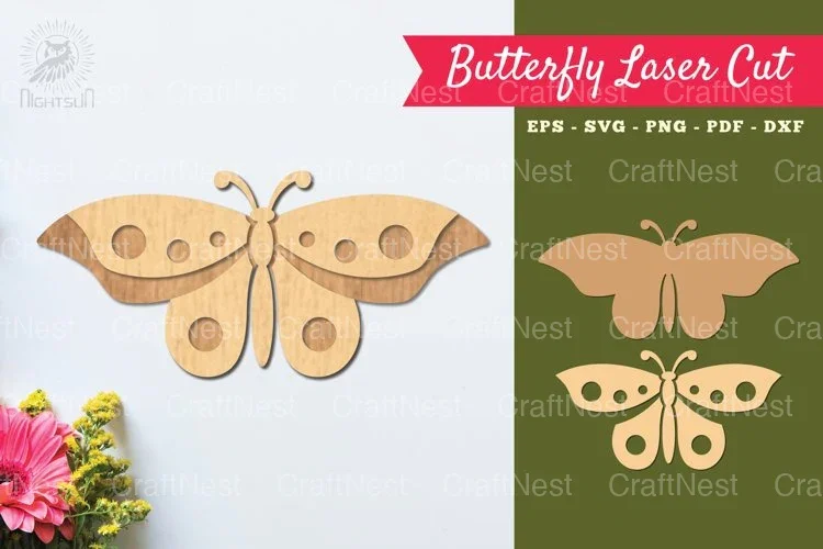 Butterfly Laser Cut Decoration Clipart Bundle