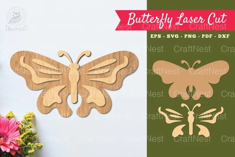 Butterfly Laser Cut Decoration Clipart Bundle