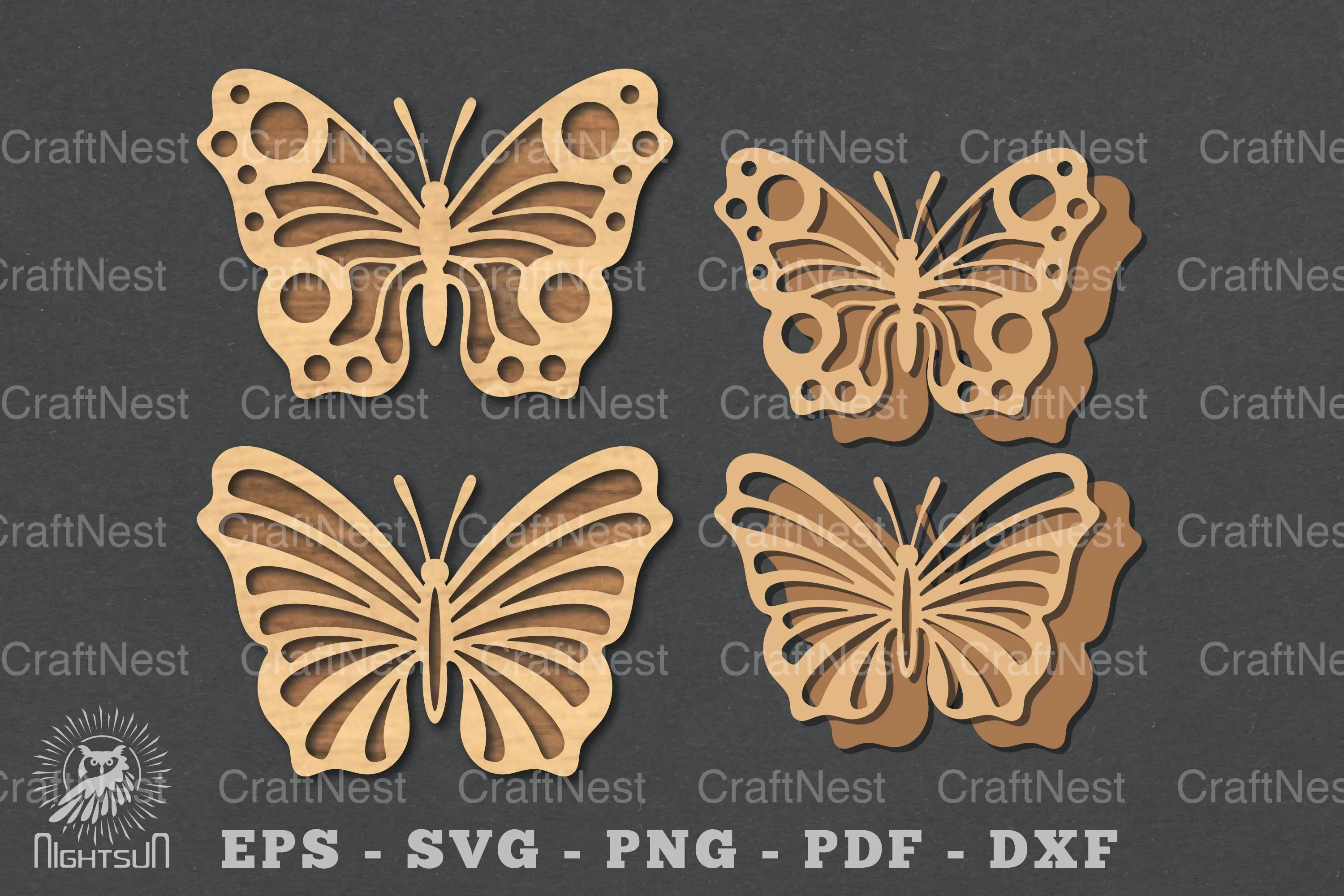 Butterfly Laser Cut Decoration Clipart Bundle