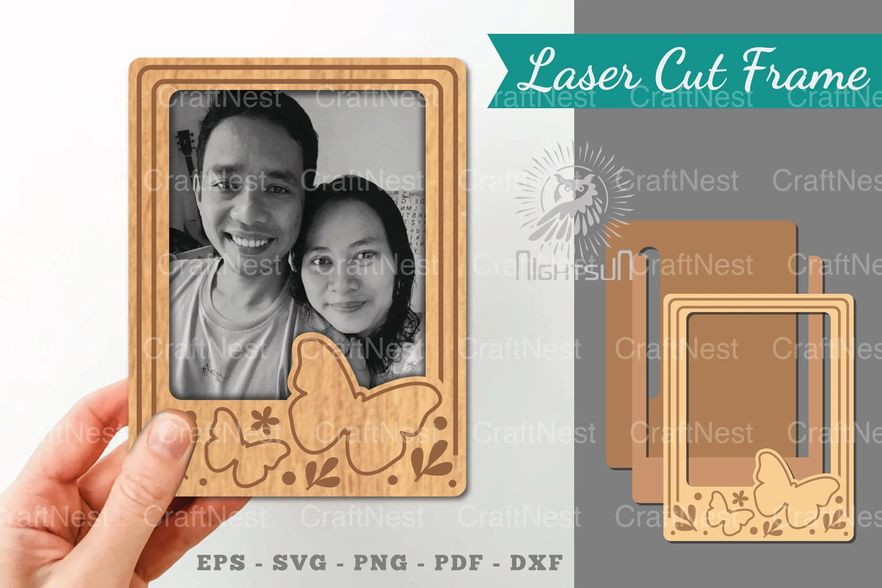 Butterfly Laser Cut Photo Frame Clipart Bundle