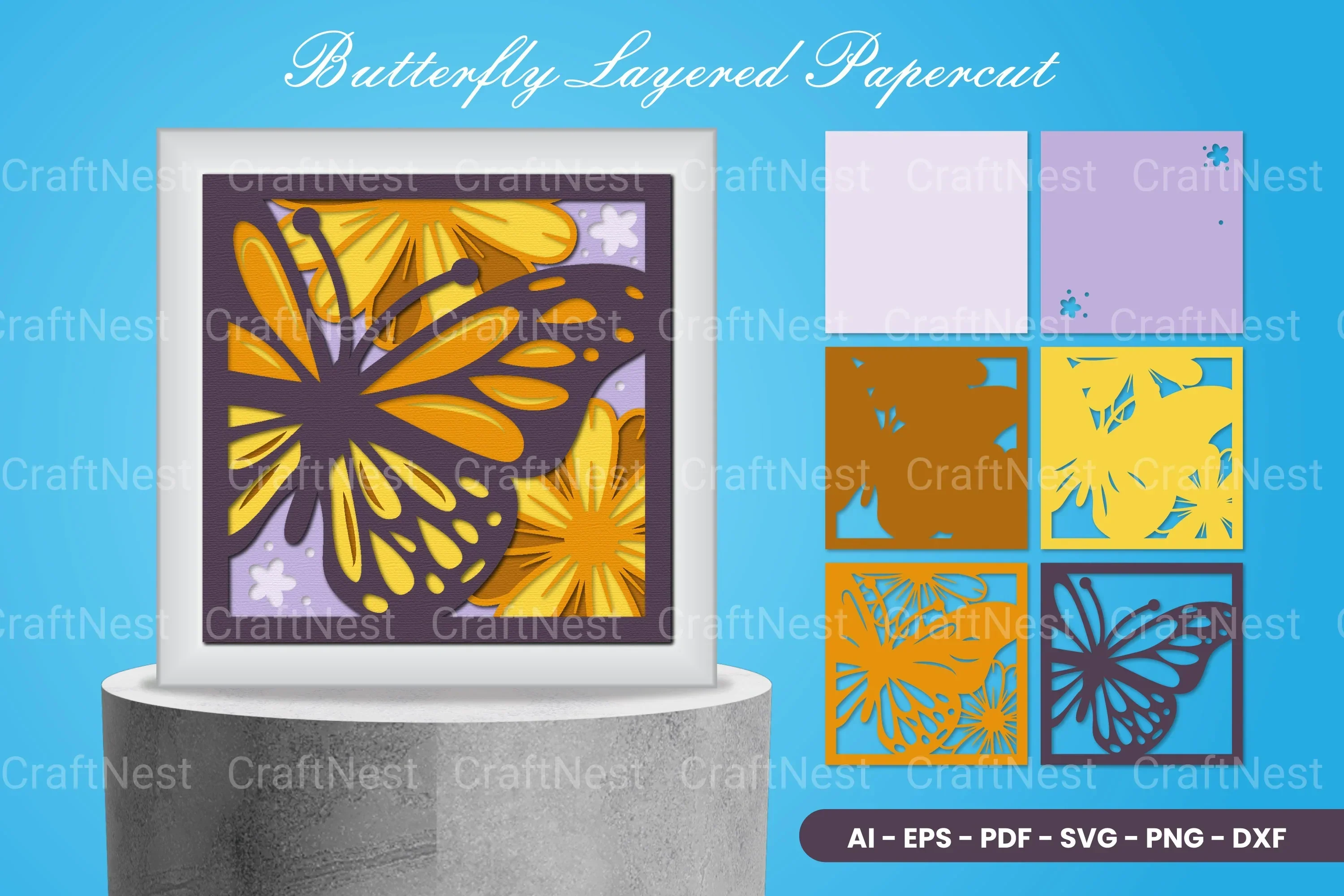 Butterfly Layered Papercut SVG Bundle