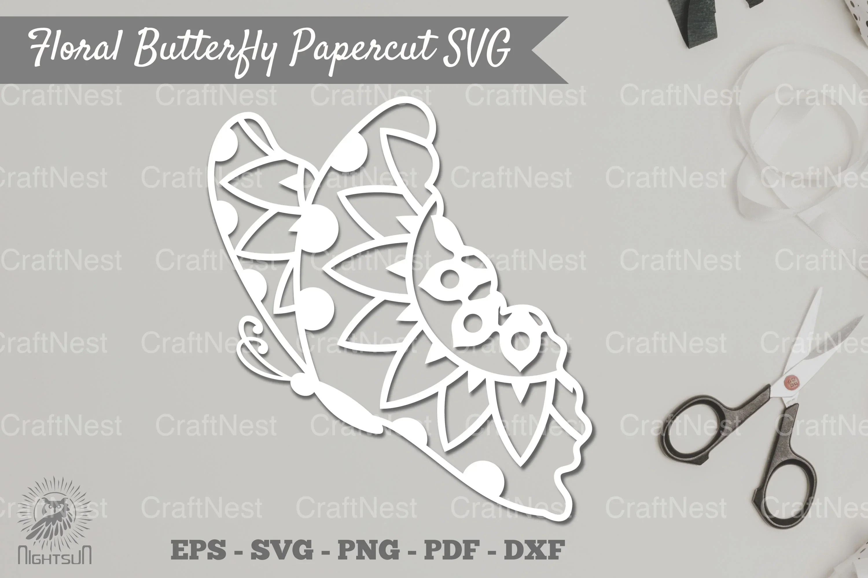 Butterfly Mandala Papercut Clipart Bundle