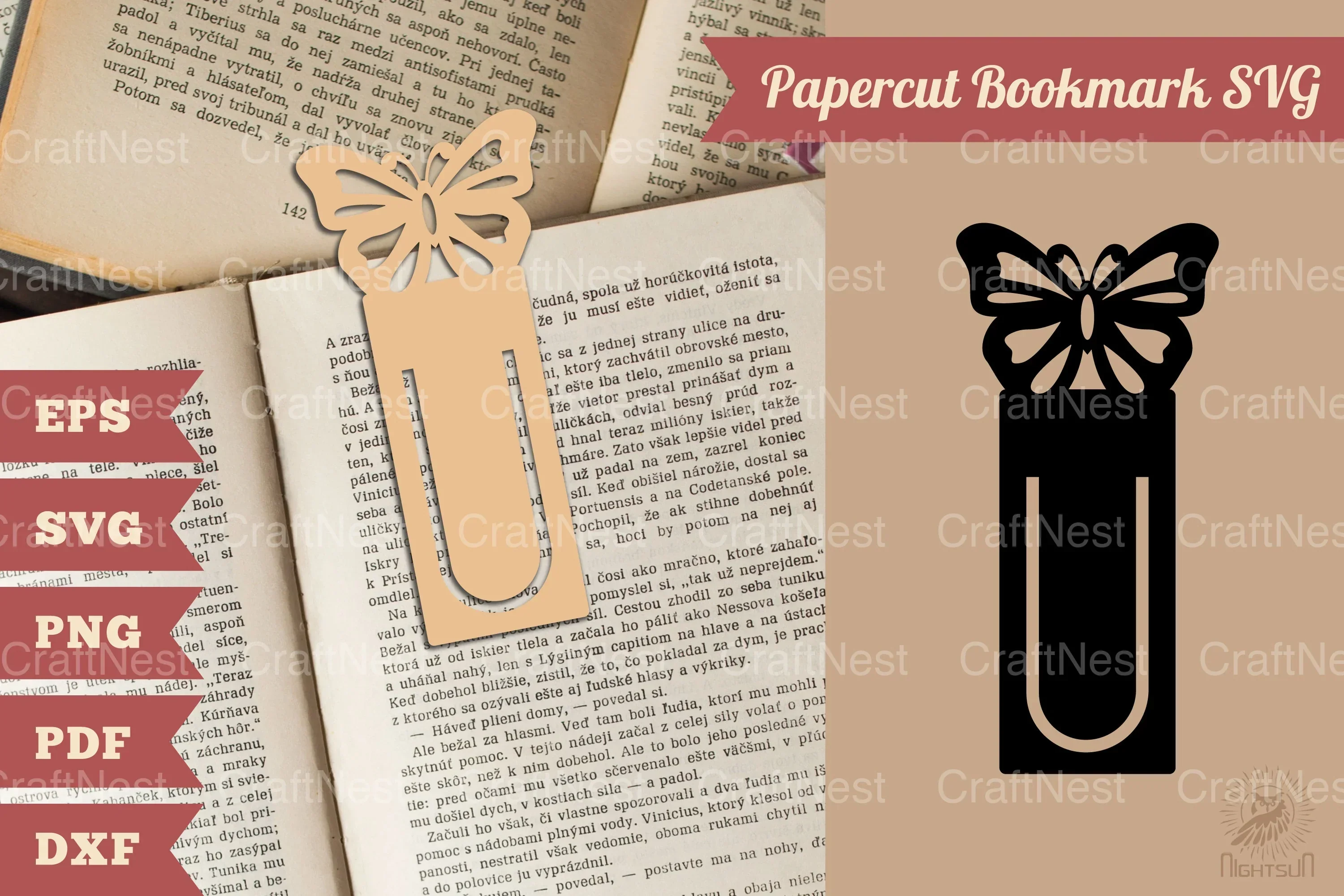 Butterfly Papercut Bookmark SVG Bundle