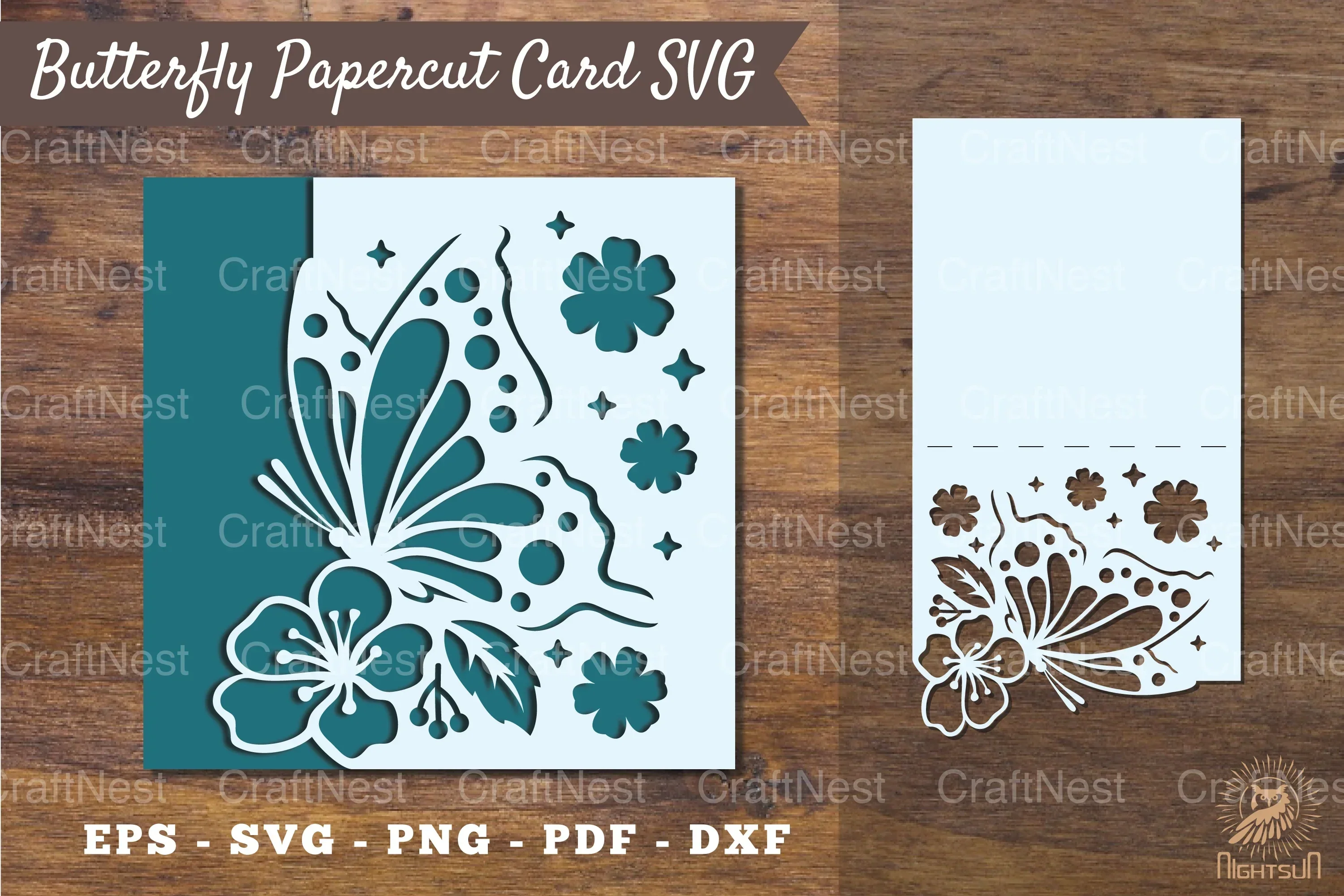 Butterfly Papercut Card Template Bundle