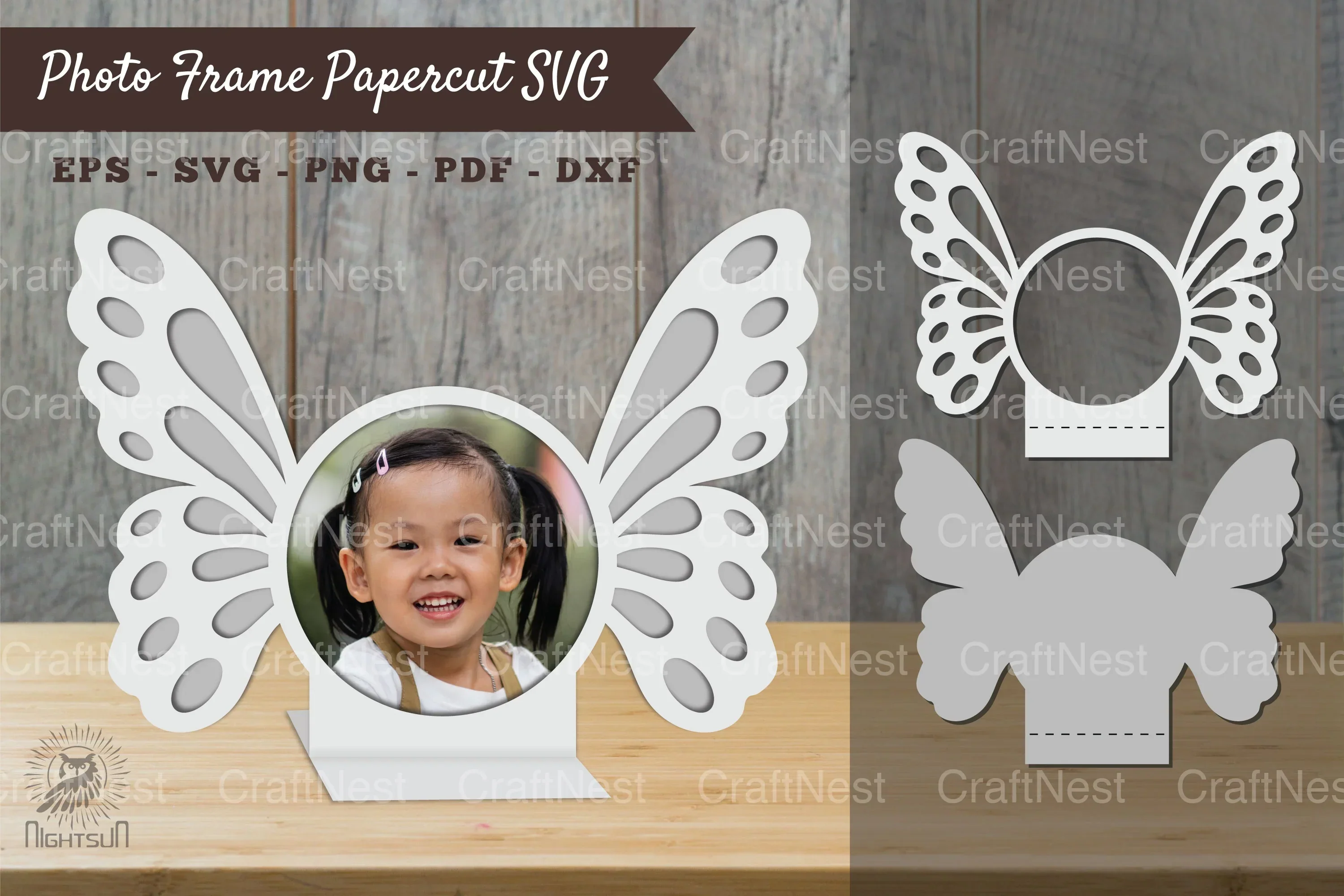 Butterfly Photo Frame Papercut SVG Bundle