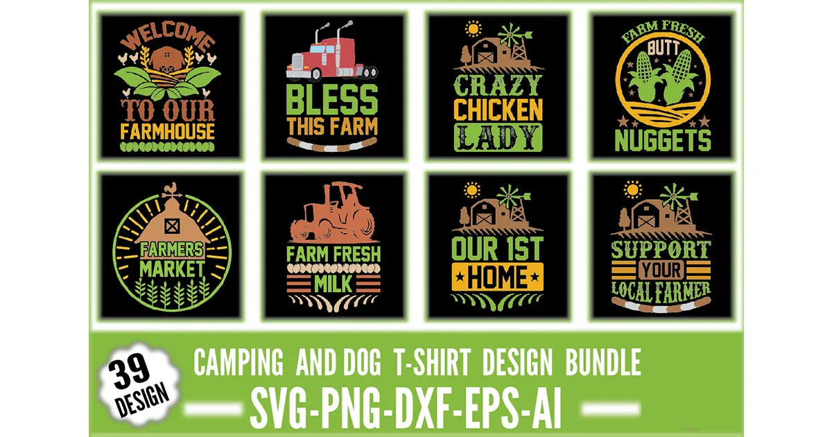 Camping And Dog T-Shirt Bundle