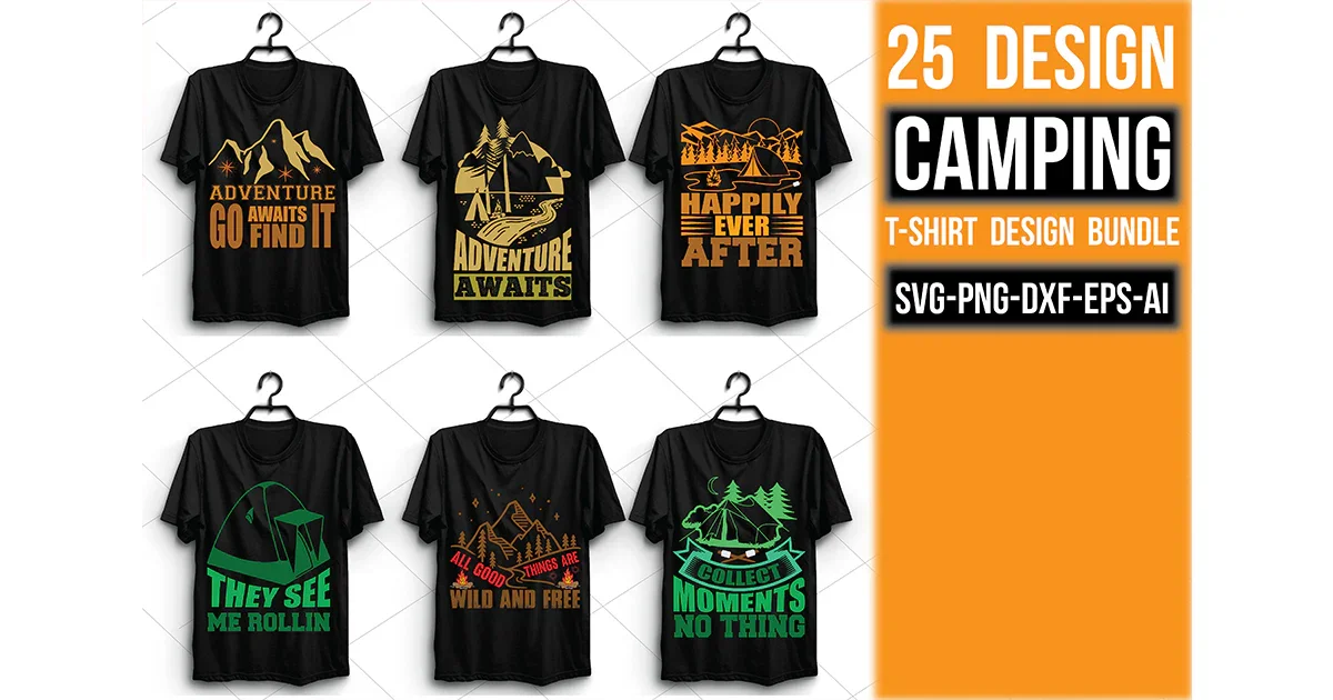 Camping T Shirt Bundle - Image 2