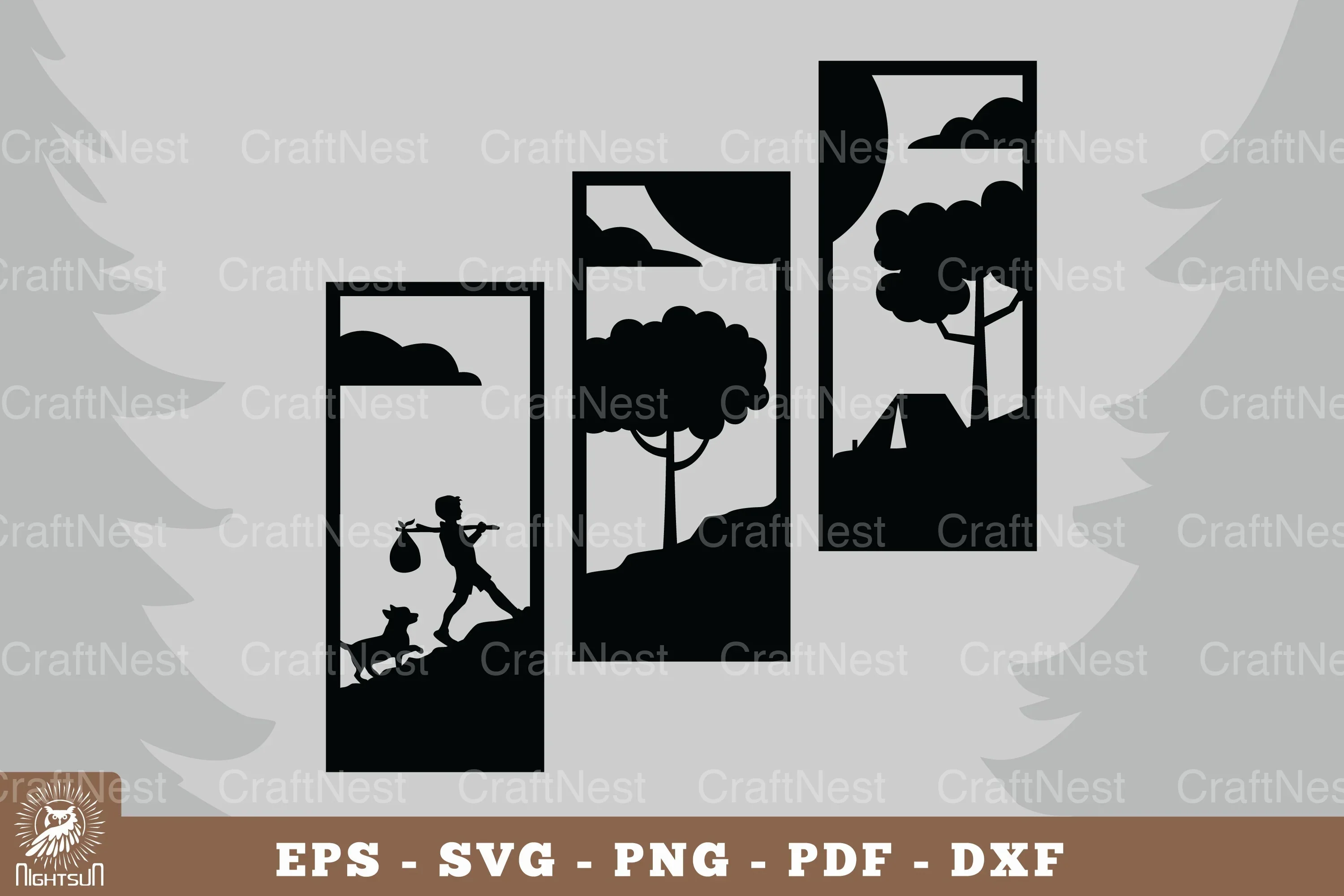 Camping with Dogs Home Decor Clipart Bundle