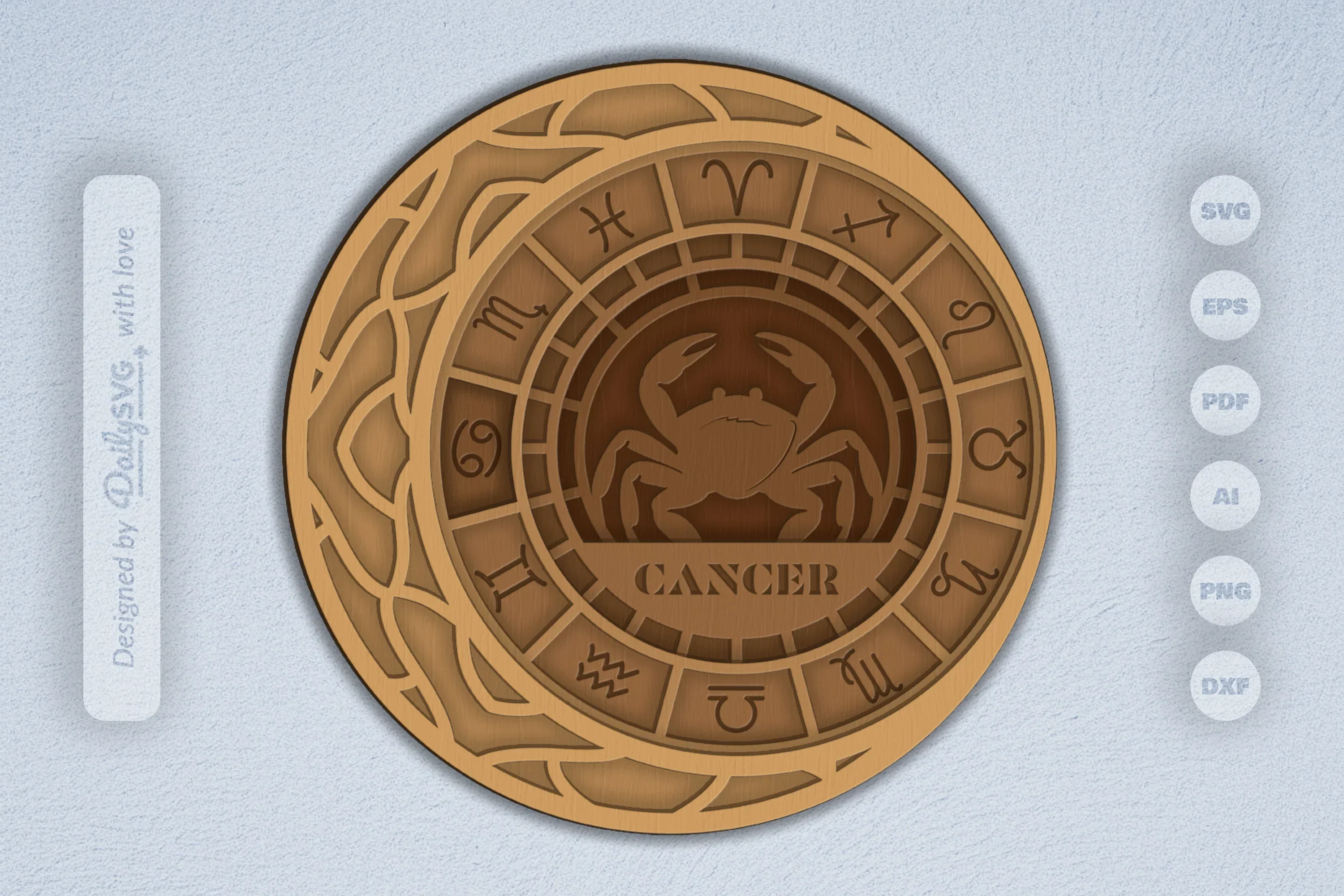 Cancer Zodiac Laser Cut SVG Bundle