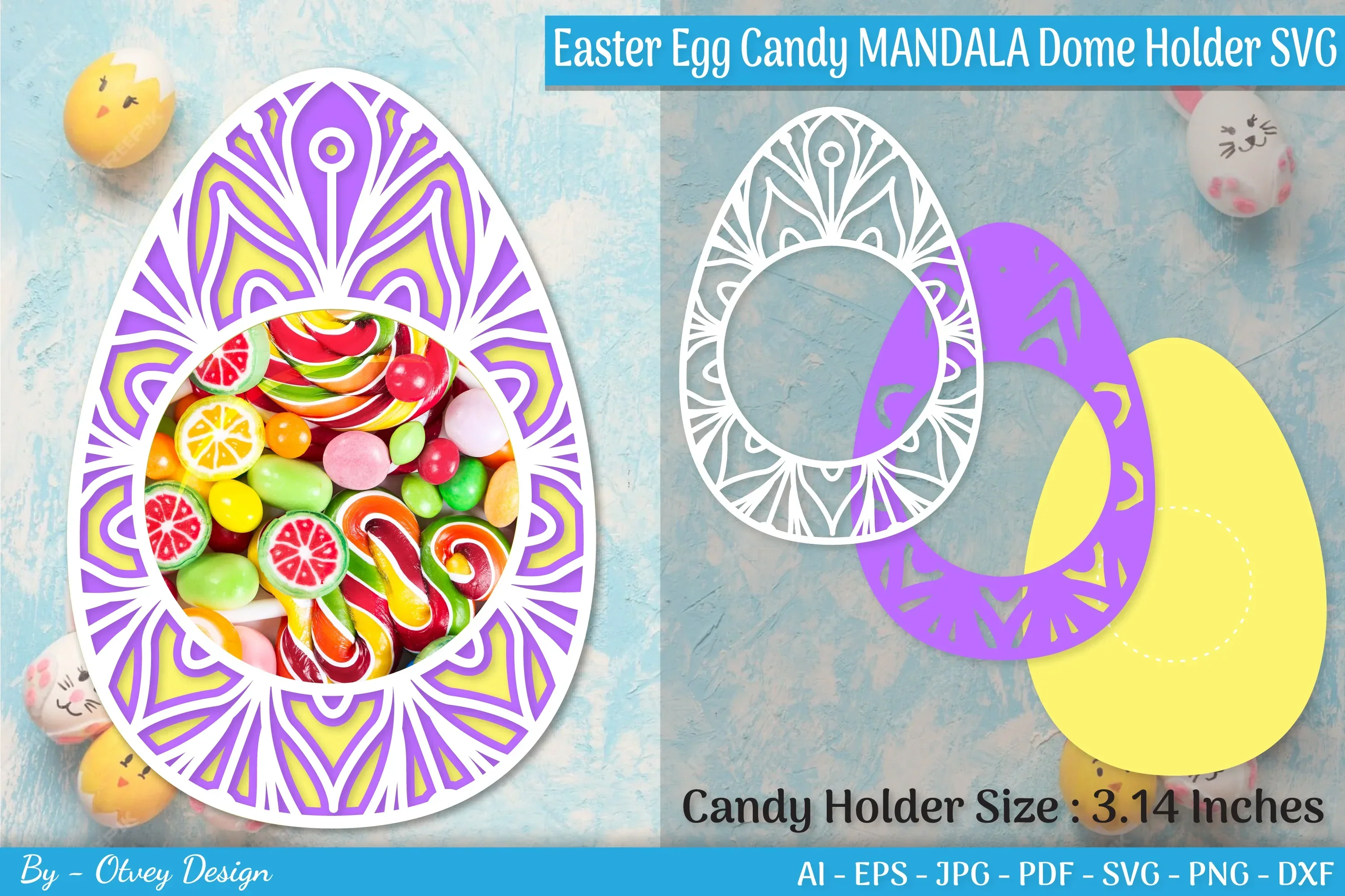 Candy Dome Easter Egg Mandala SVG Bundle
