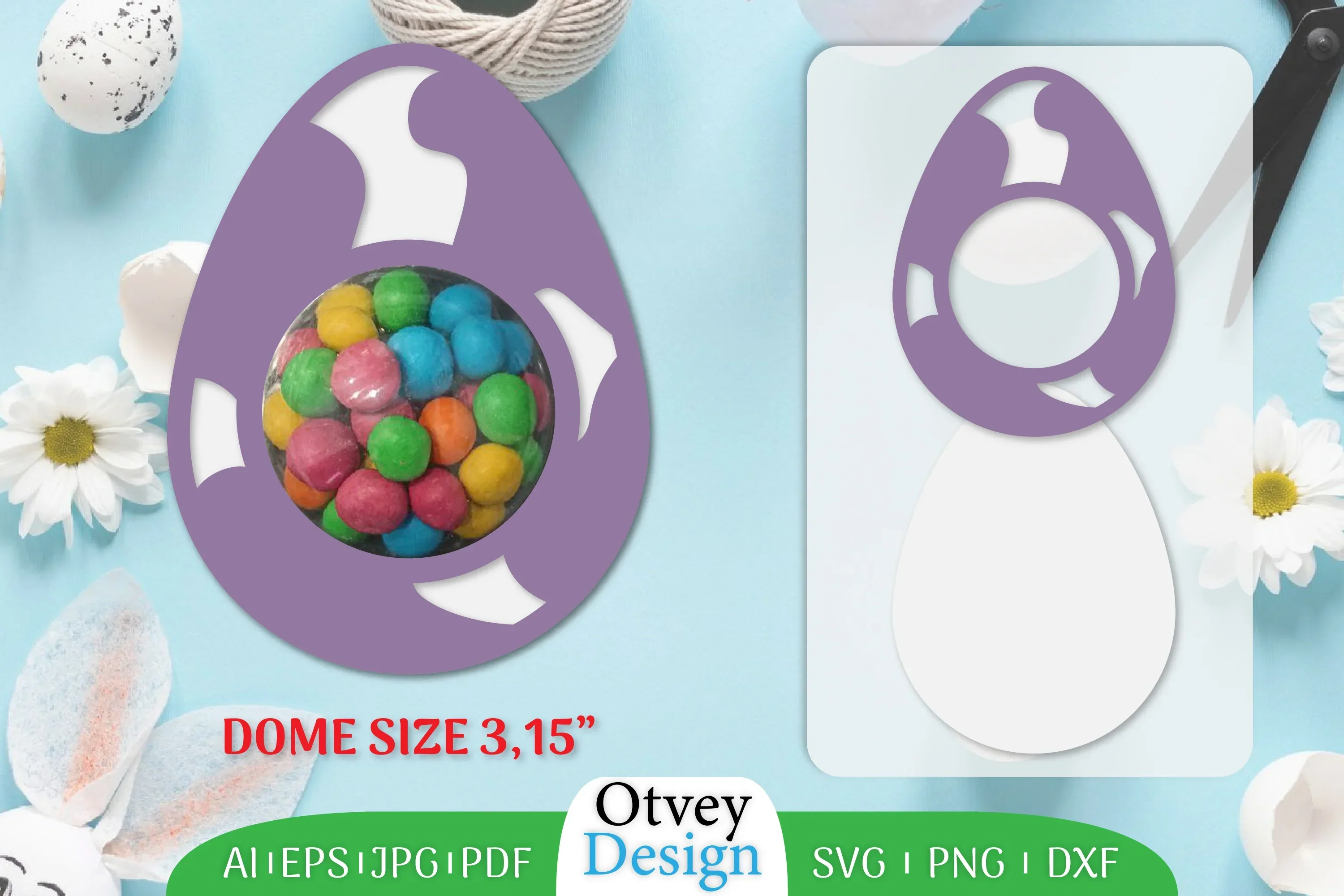 Candy Dome Easter Eggs SVG Bundle