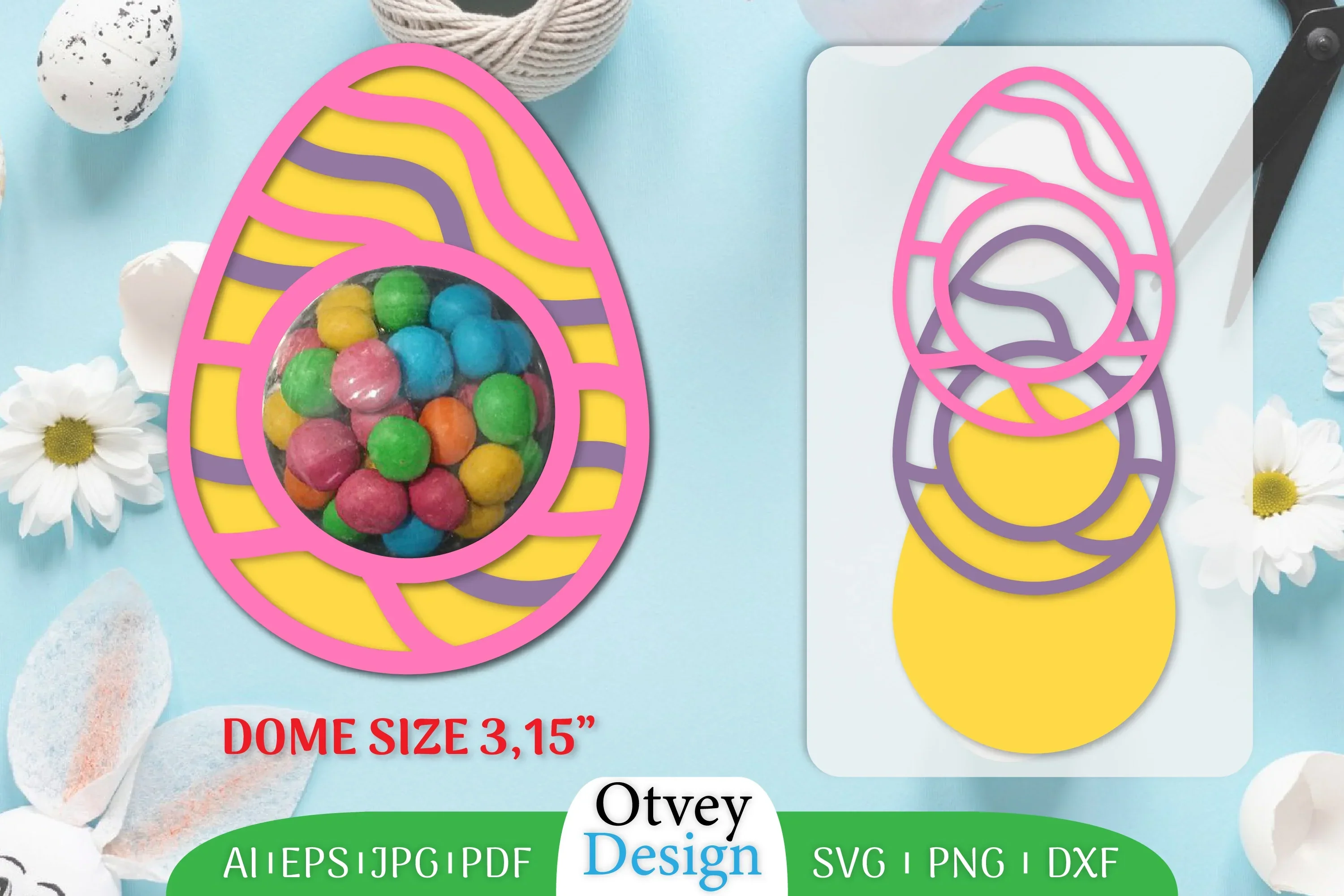 Candy Dome Easter Eggs SVG Bundle