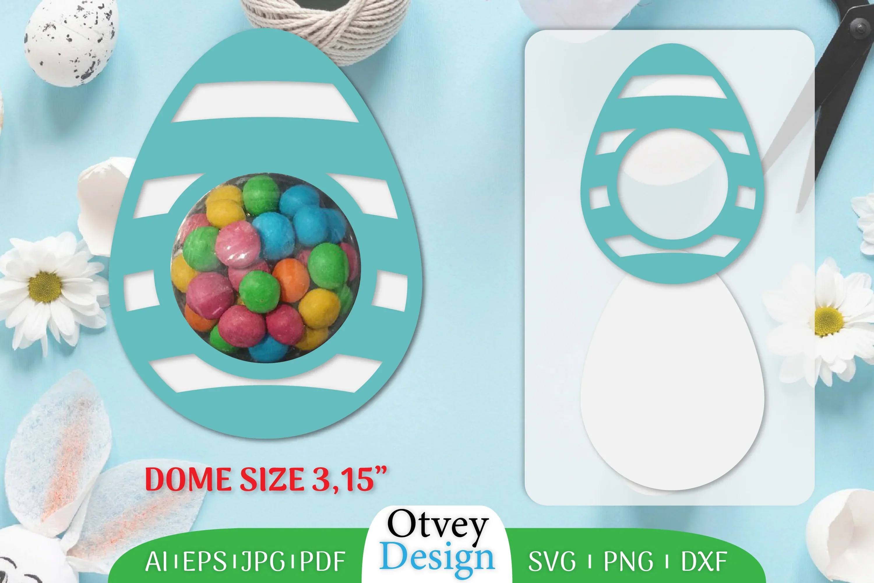 Candy Dome Easter Eggs SVG Bundle