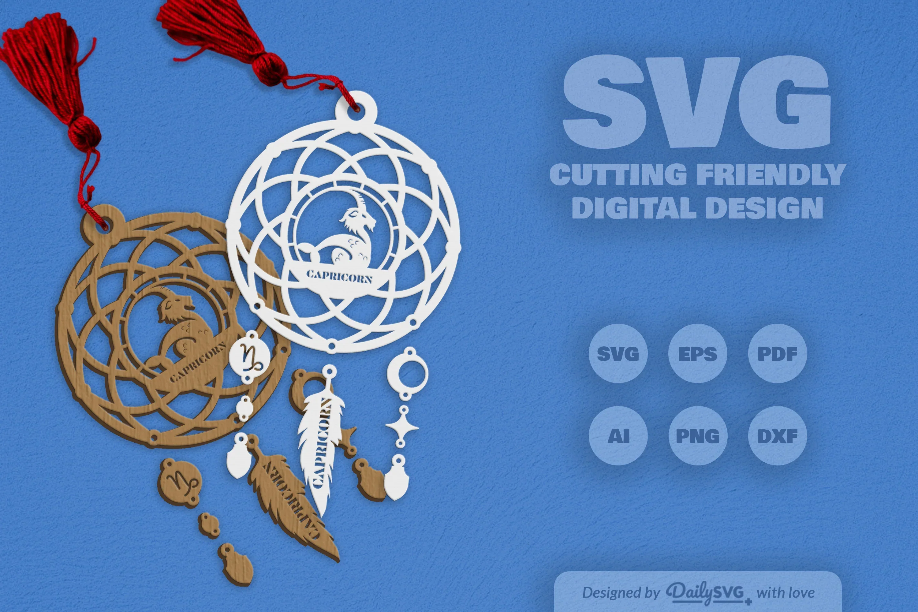 Capricorn Dream Catcher Set SVG Bundle - Image 2