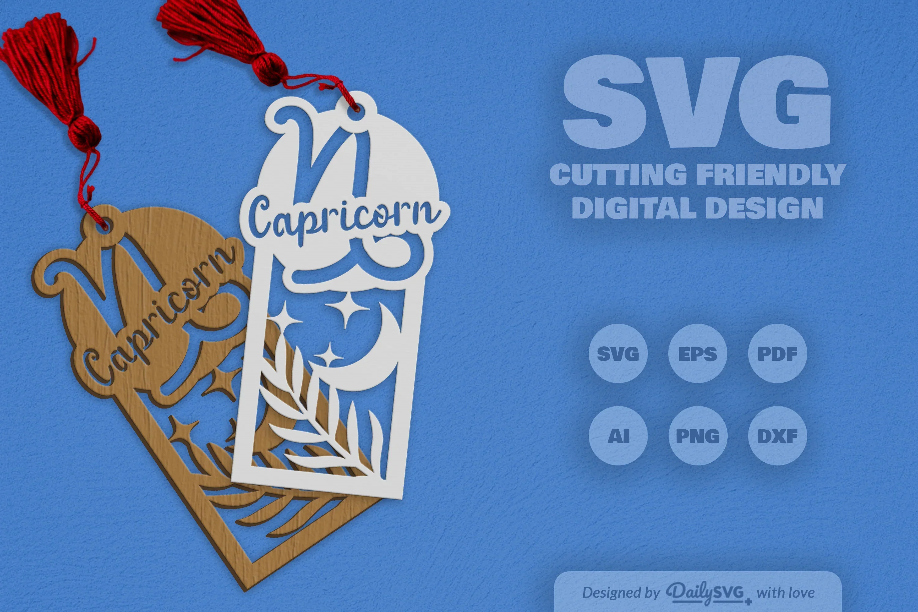 Capricorn Zodiac Laser Cut SVG Bundle - Image 2