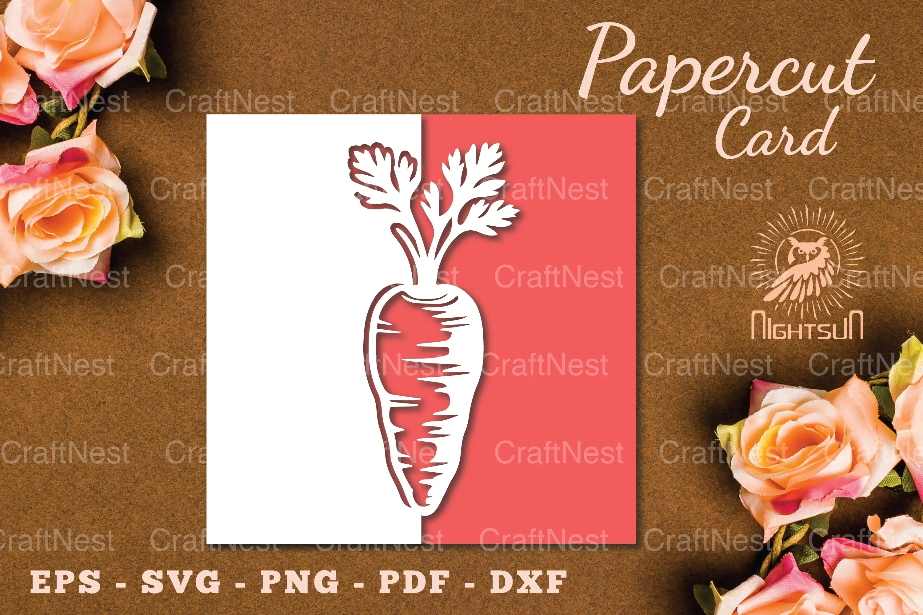 Carrot Papercut Card SVG Bundle