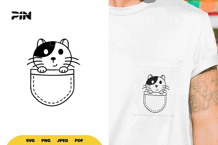 Cat In Pocket SVG Bundle