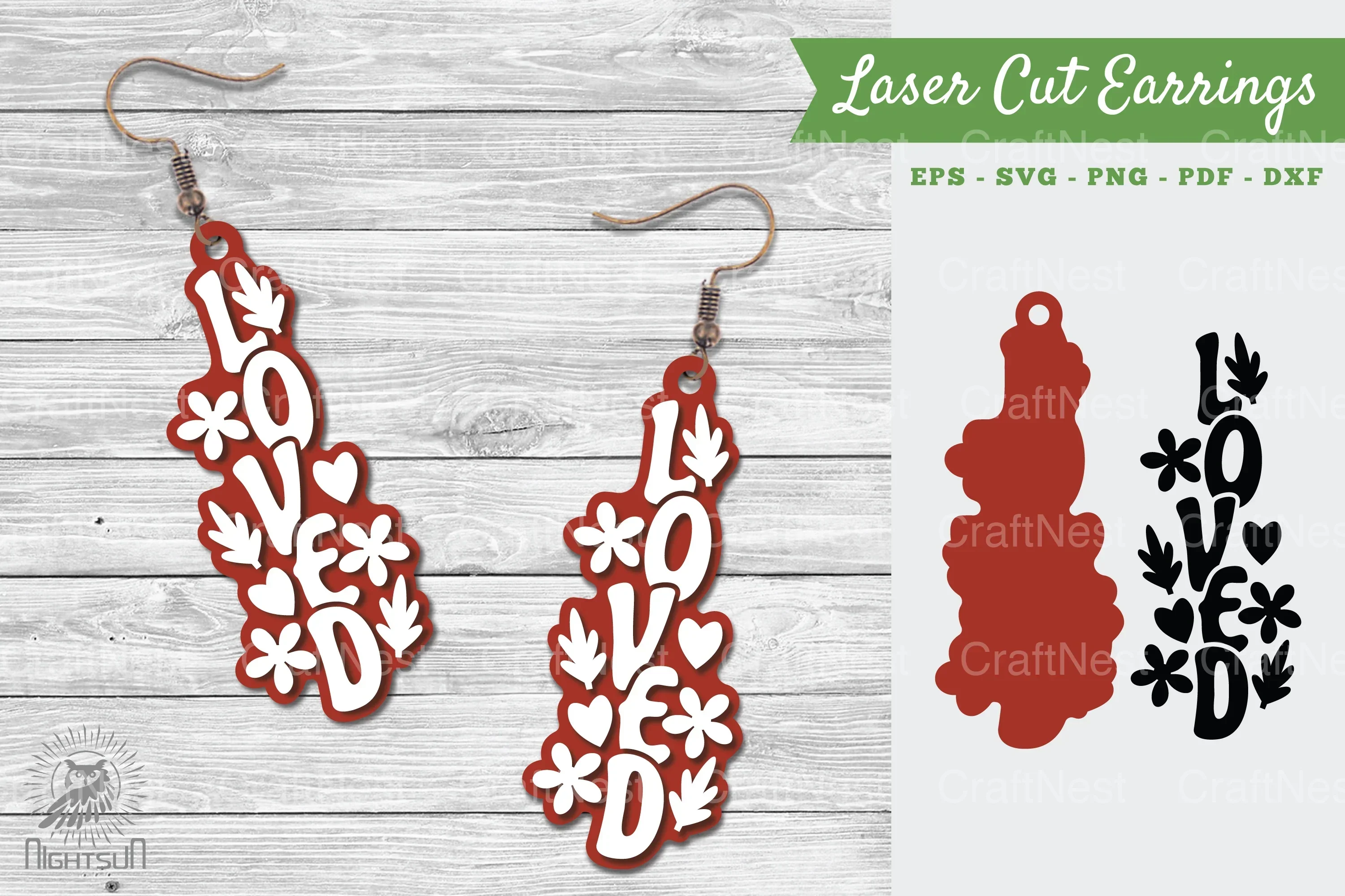 Chic Laser Cut Earrings SVG Bundle