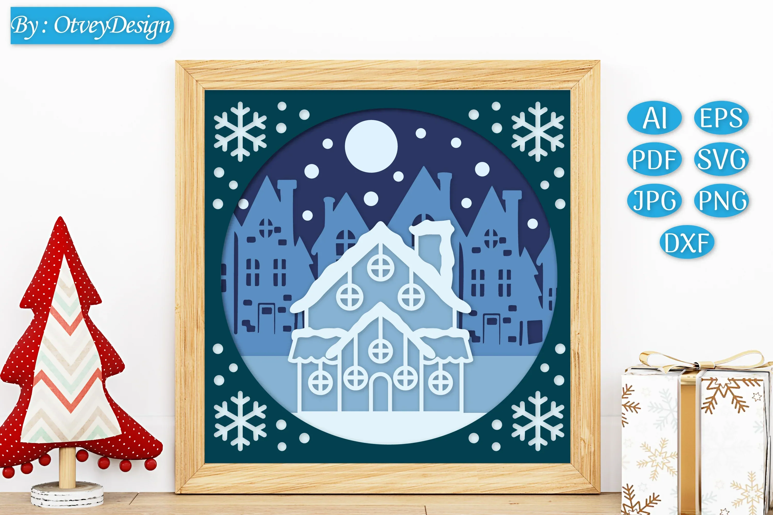 Christmas 3D Shadow Box Layered Papercut SVG Bundle