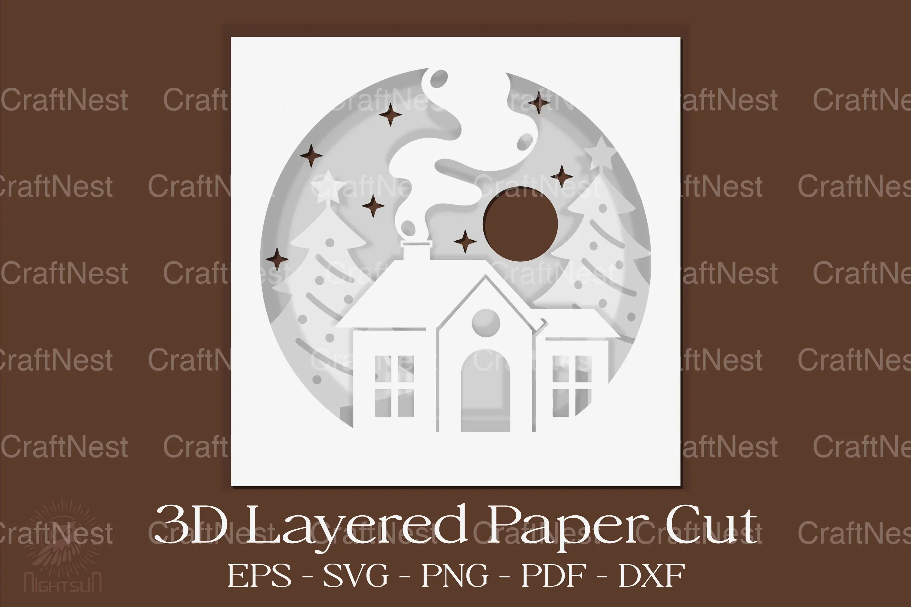 Christmas 3D Shadow Box SVG Bundle for Cricut