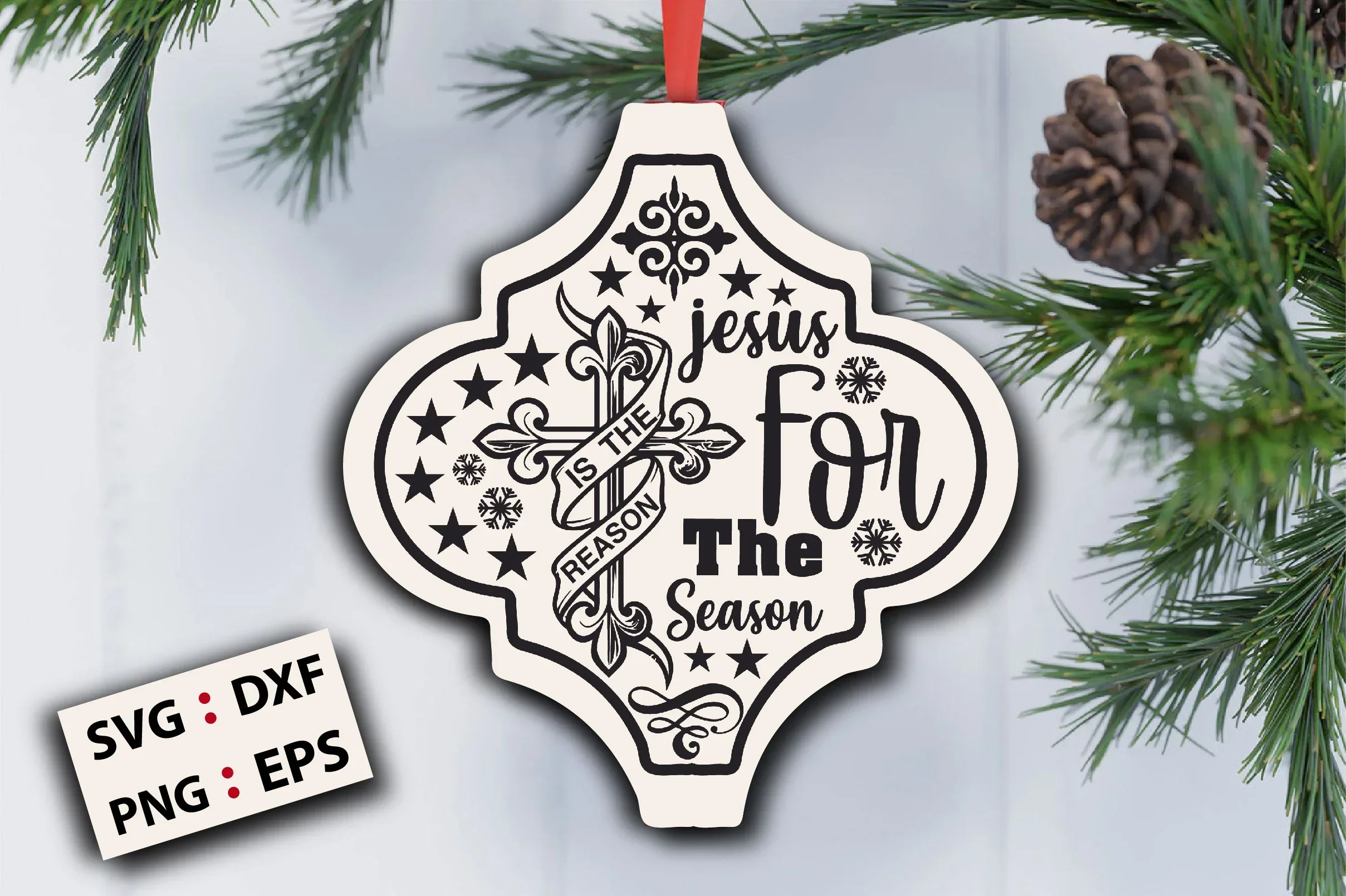 Christmas Arabesque Ornament SVG Bundle - Image 7