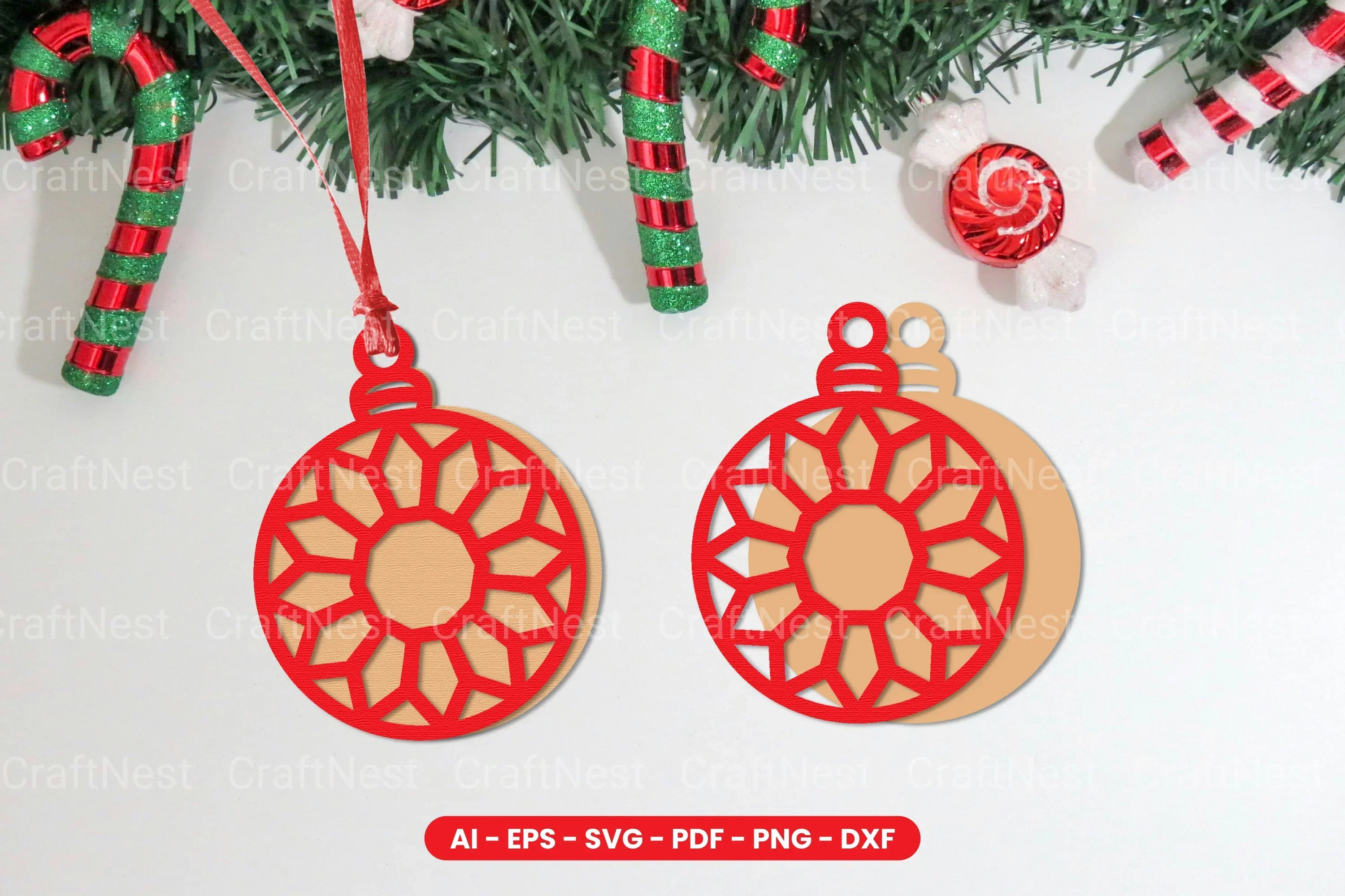 Christmas Ball Lasercut SVG Bundle