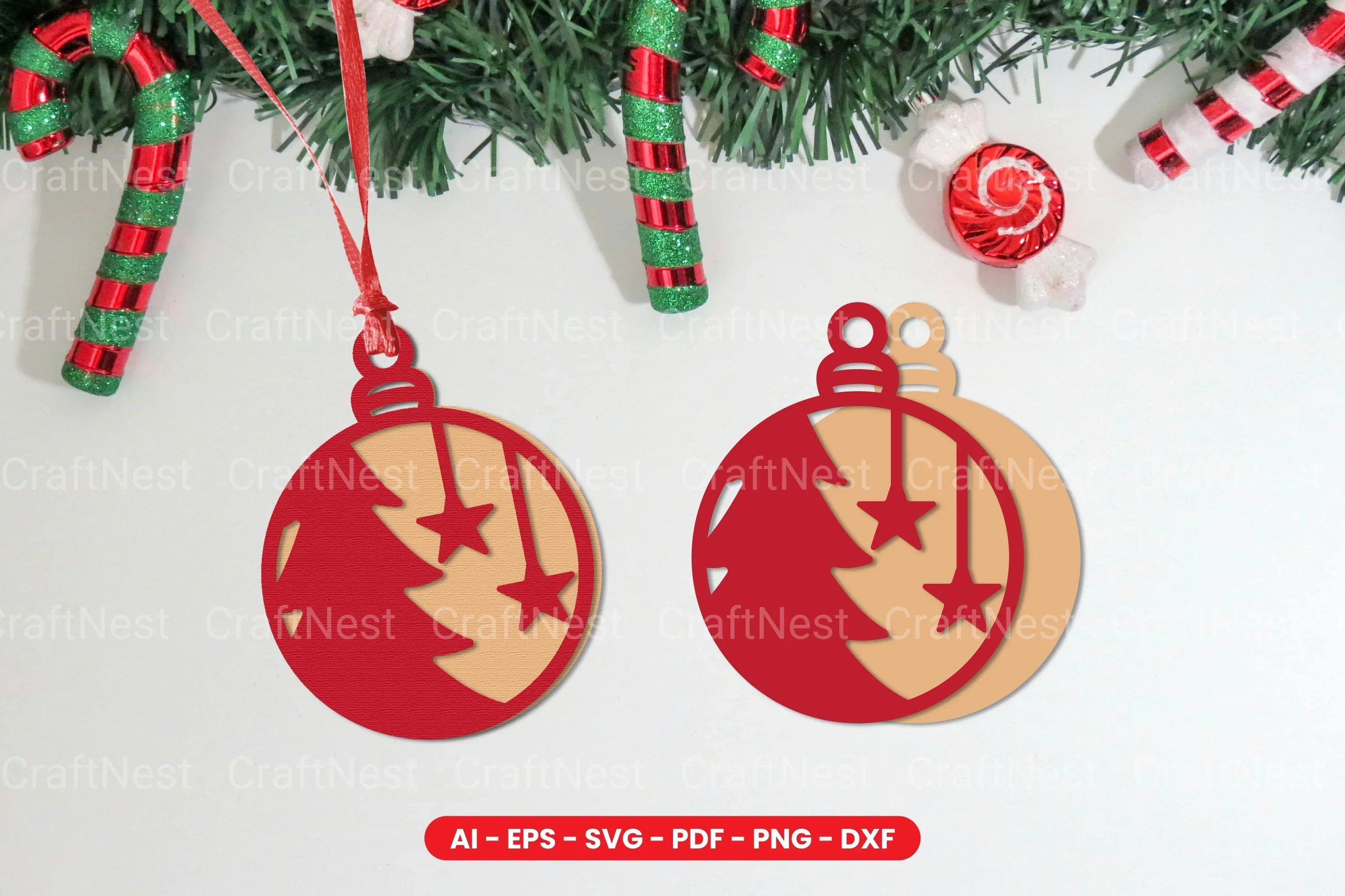 Christmas Ball Lasercut SVG Bundle