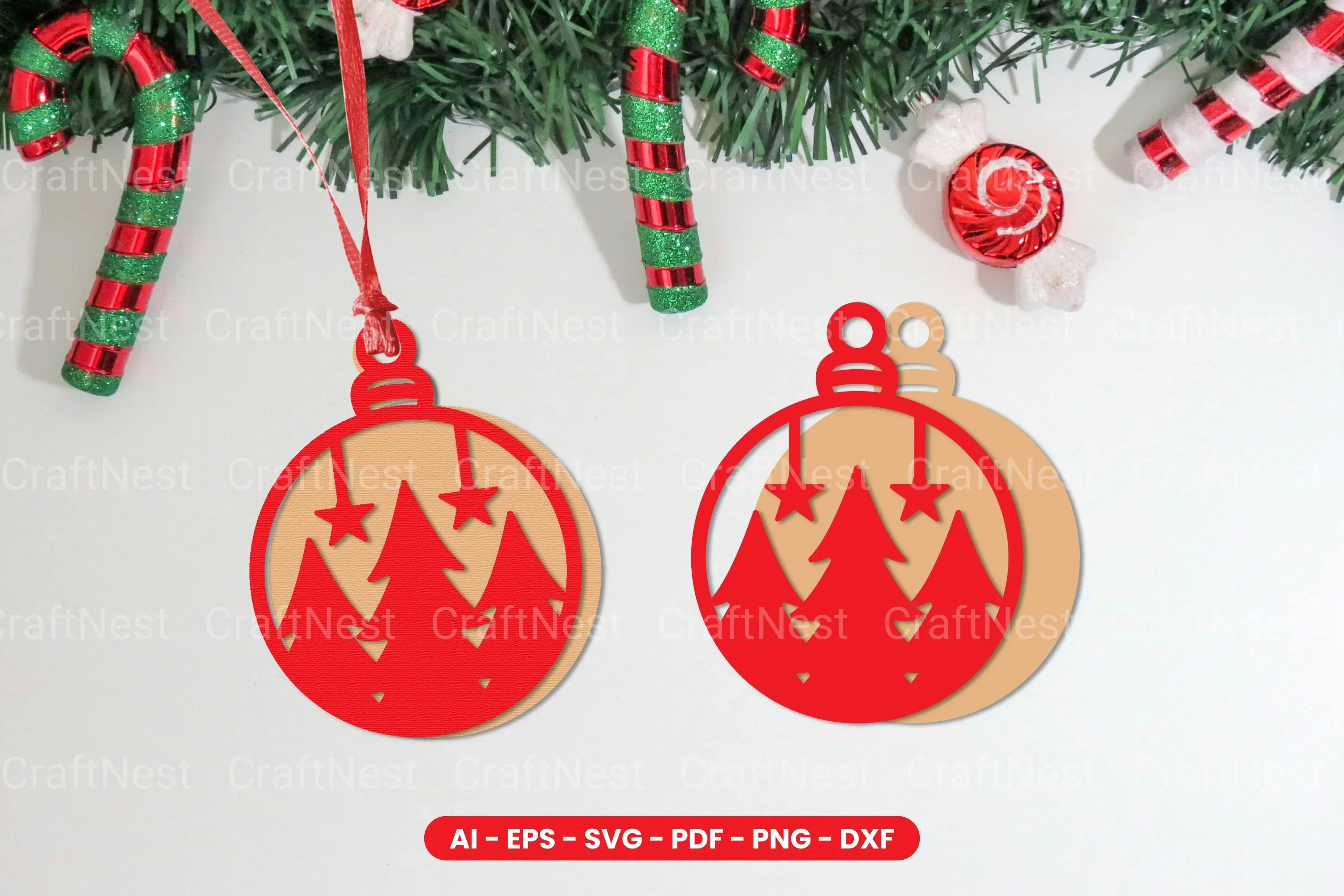 Christmas Ball Lasercut SVG Bundle