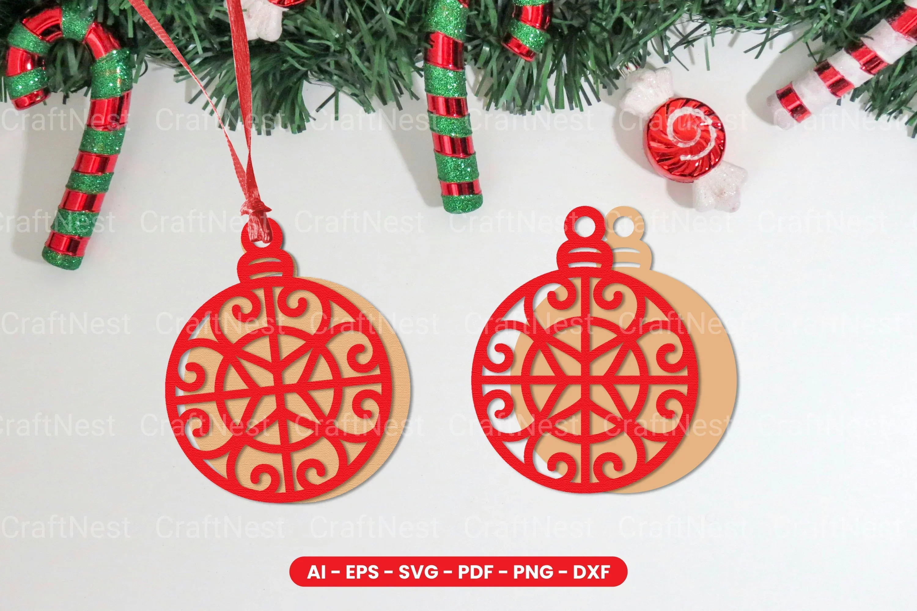 Christmas Ball Lasercut SVG Bundle
