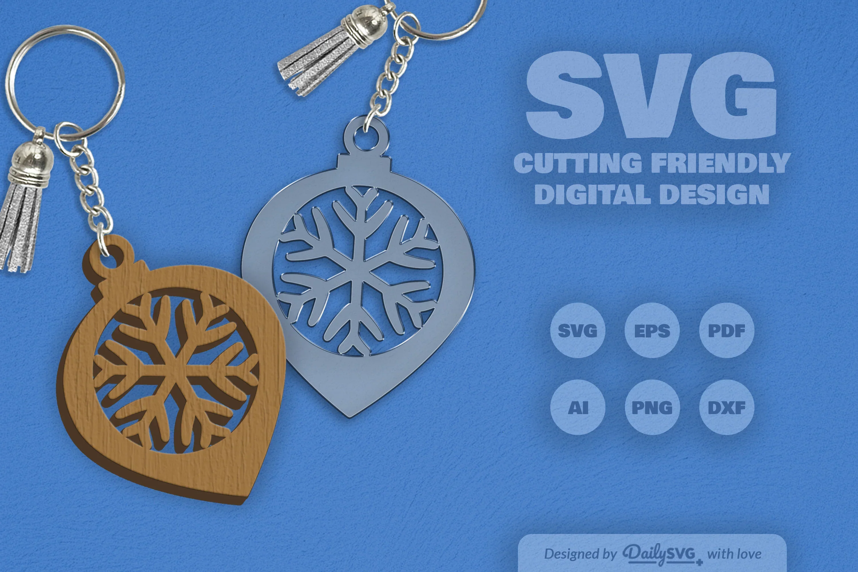 Christmas Bauble Snowflakes Clipart SVG Bundle - Image 6