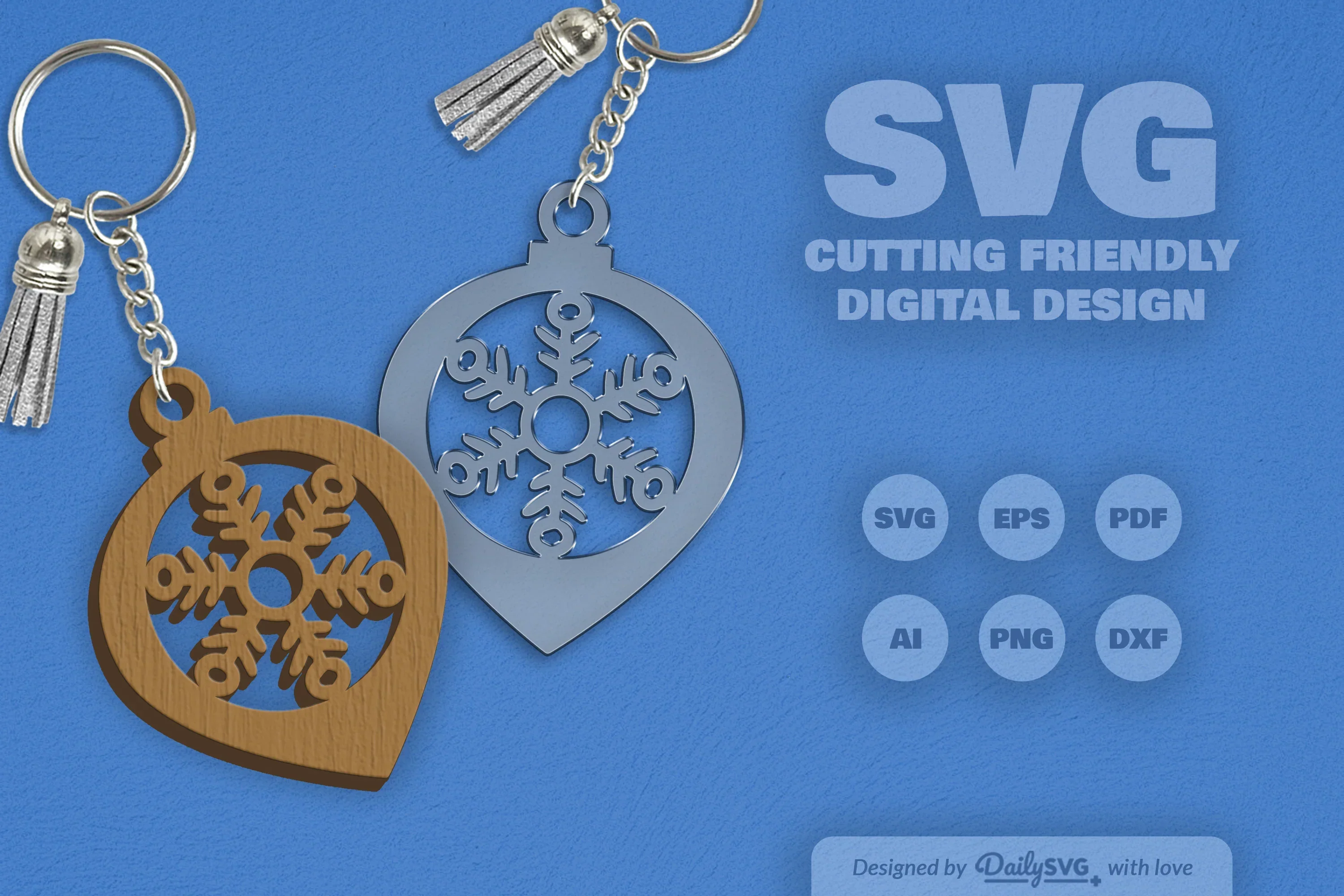 Christmas Bauble Snowflakes SVG Bundle - Image 2