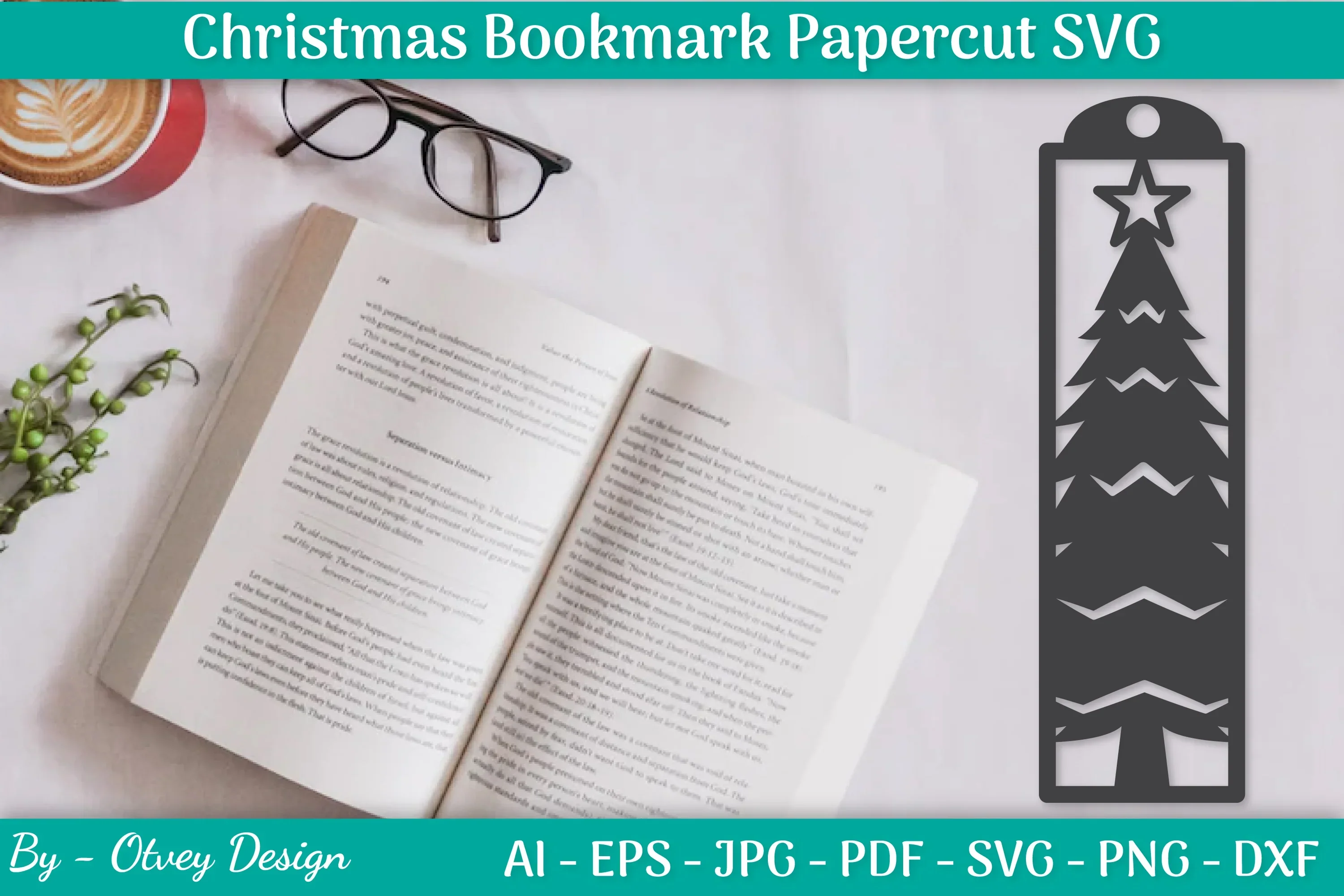 Christmas Bookmarks Paper Cut SVG Bundle