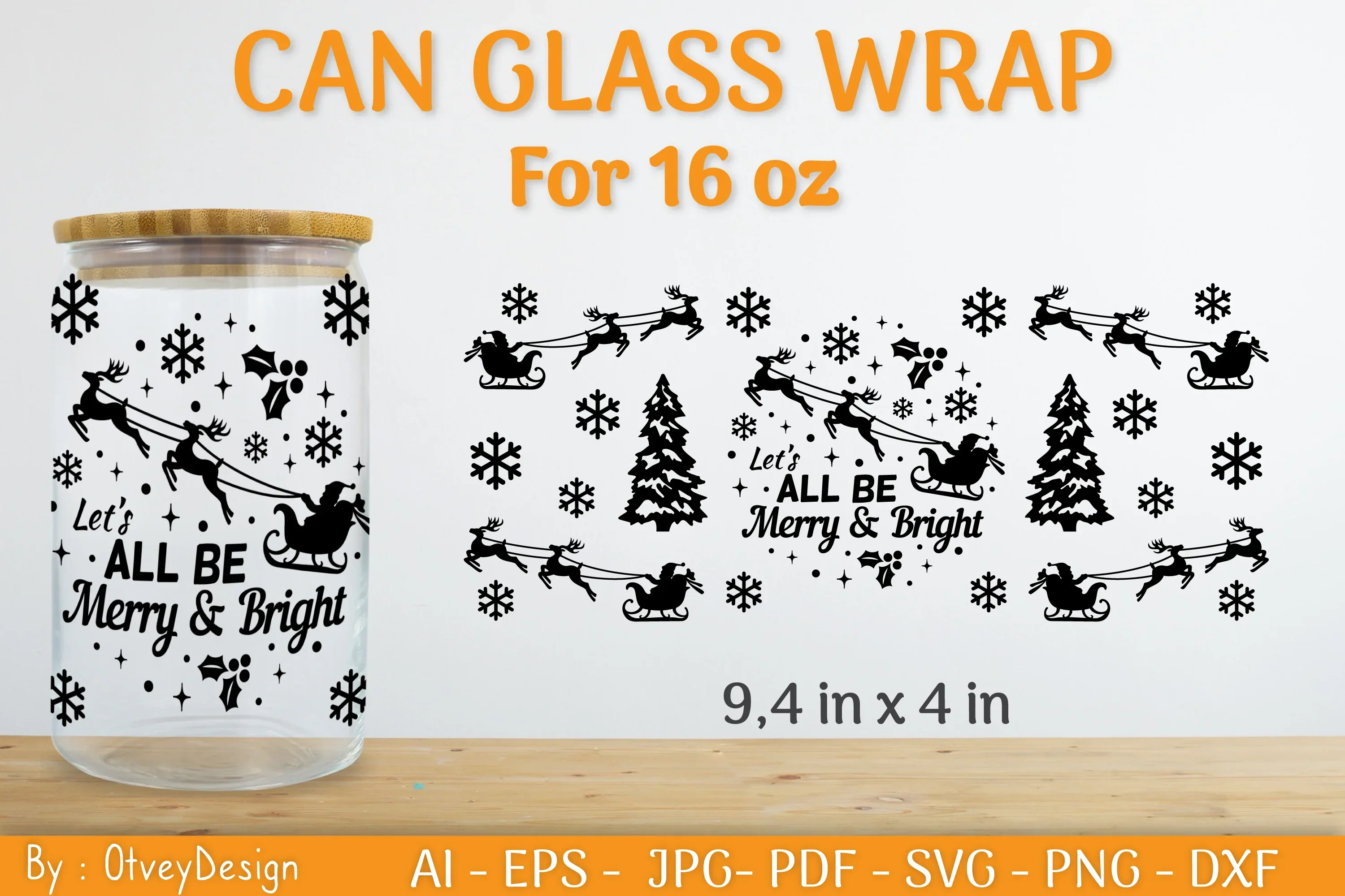 Christmas Can Glass 16 OZ SVG Bundle - Image 2