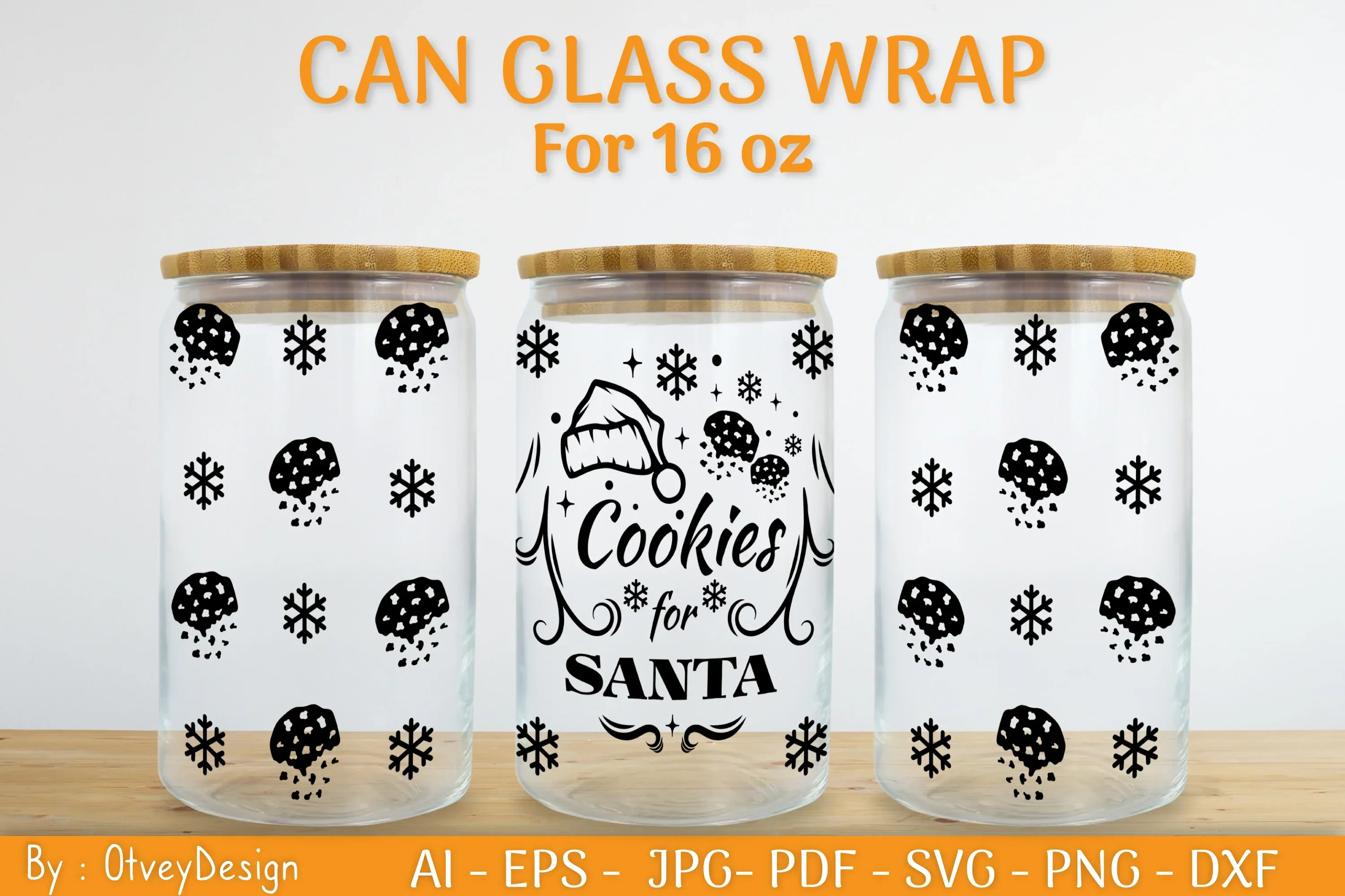Christmas Can Glass 16 OZ SVG Bundle