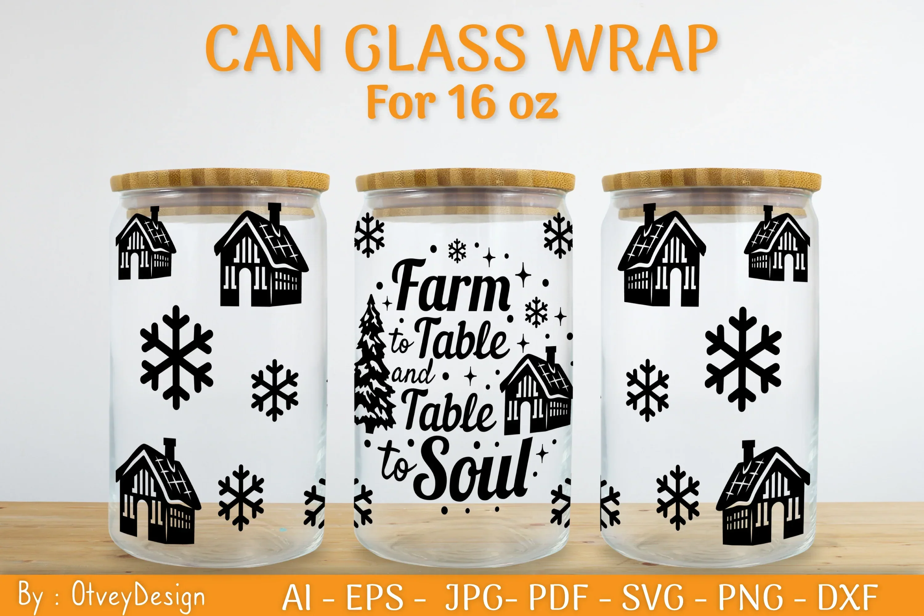 Christmas Can Glass 16 OZ SVG Bundle