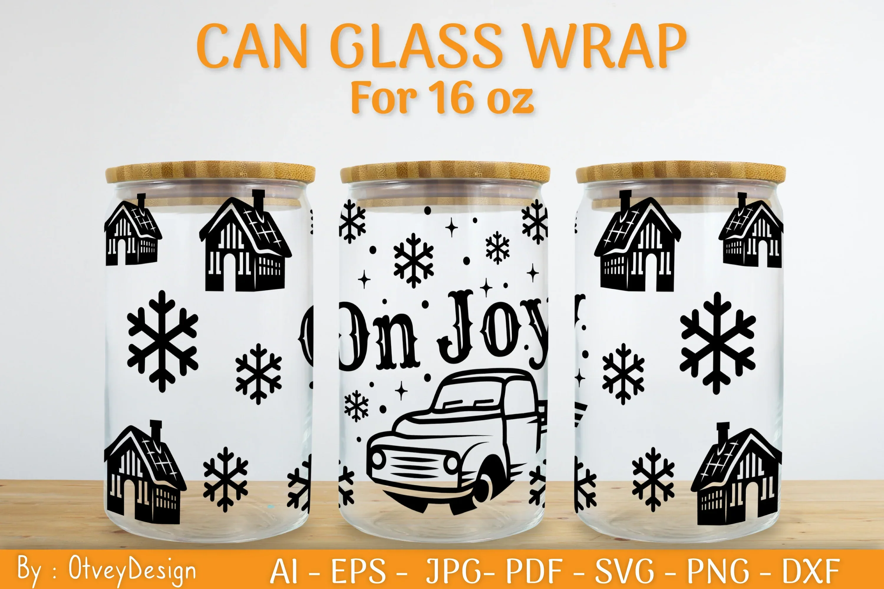 Christmas Can Glass 16 OZ SVG Bundle