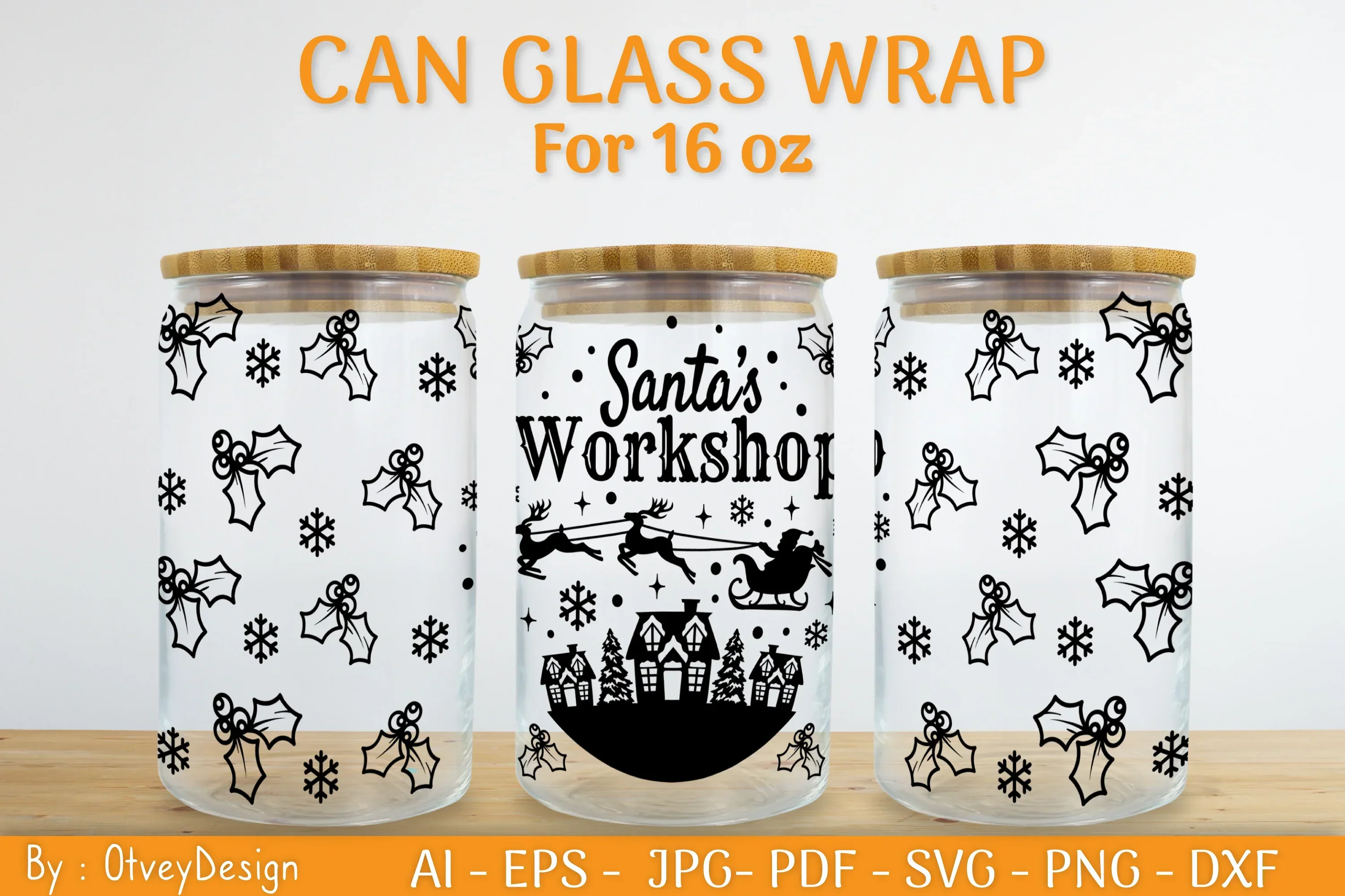 Christmas Can Glass 16 OZ SVG Bundle - Image 2
