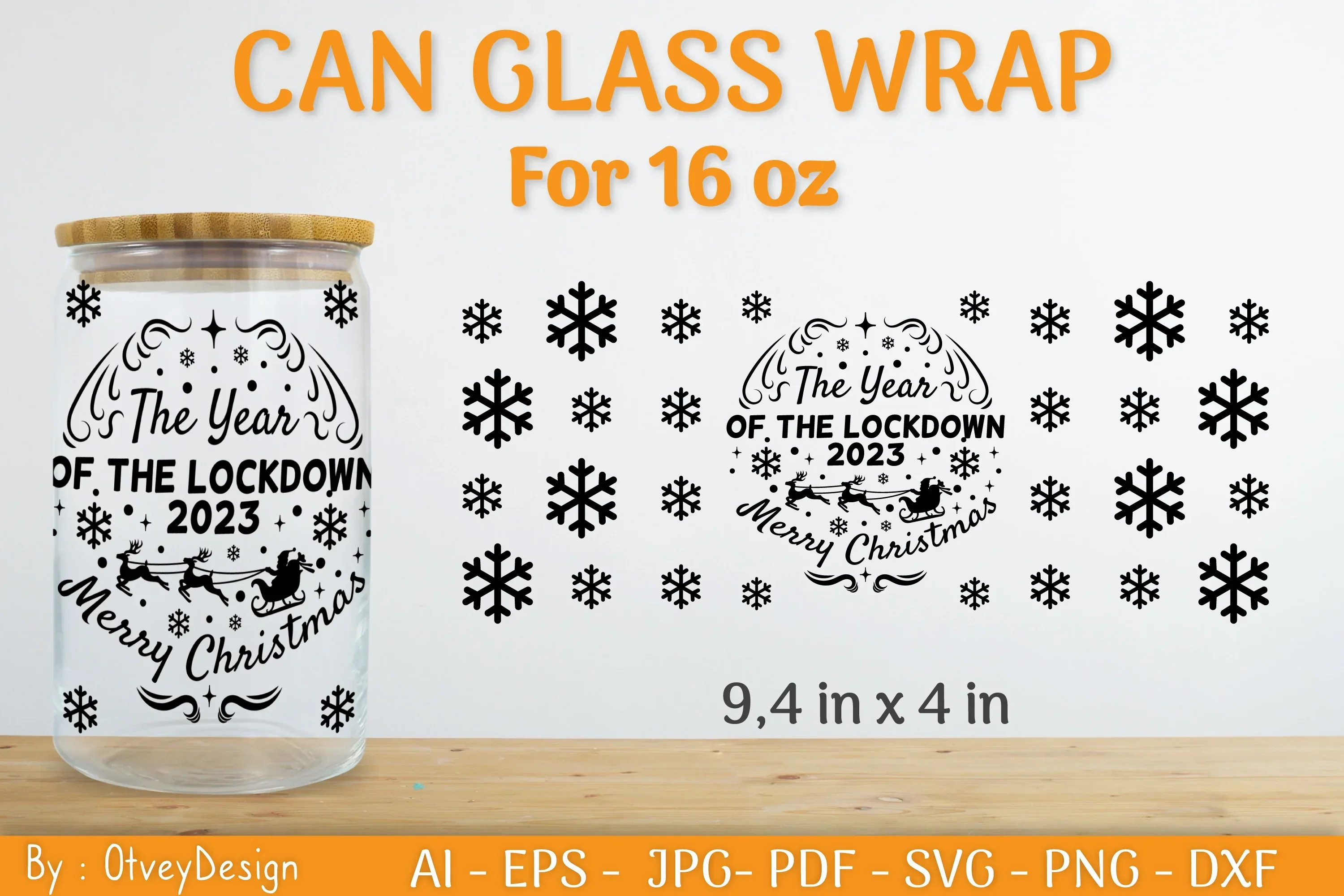 Christmas Can Glass 16 OZ SVG Bundle