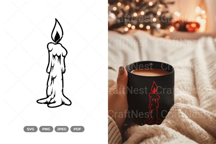 Christmas Candle SVG Bundle