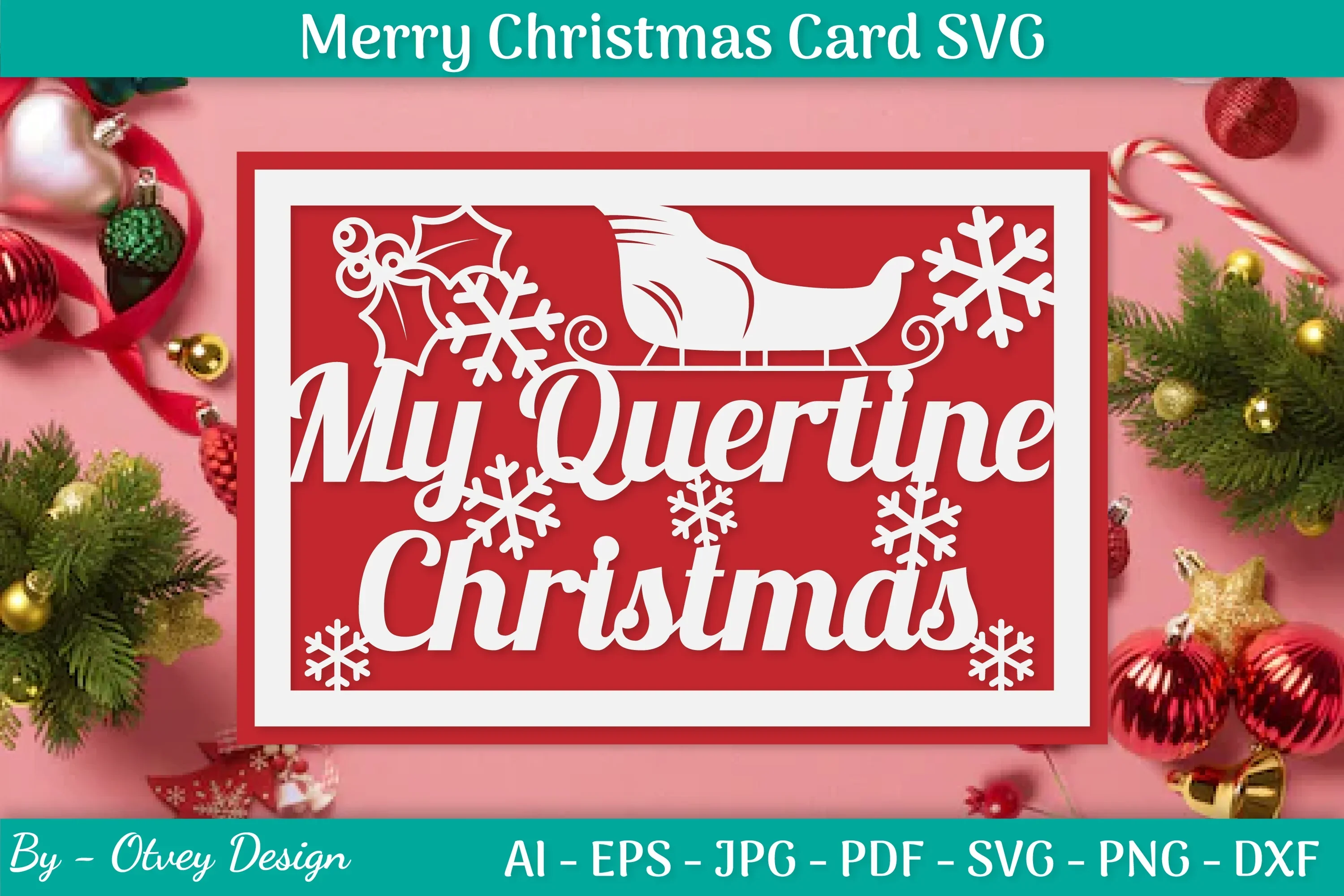 Christmas Card Papercut SVG Bundle