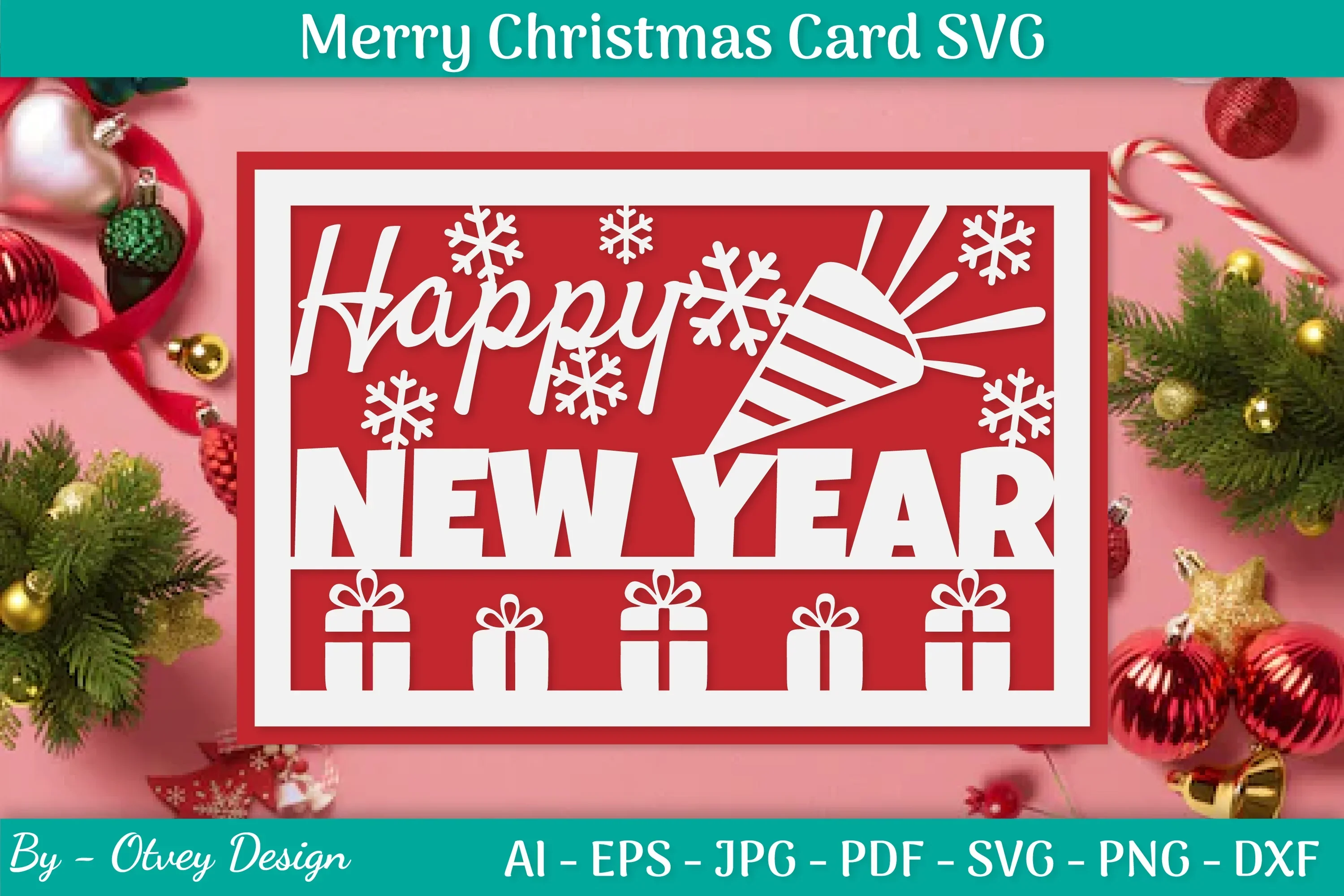 Christmas Card Papercut SVG Bundle